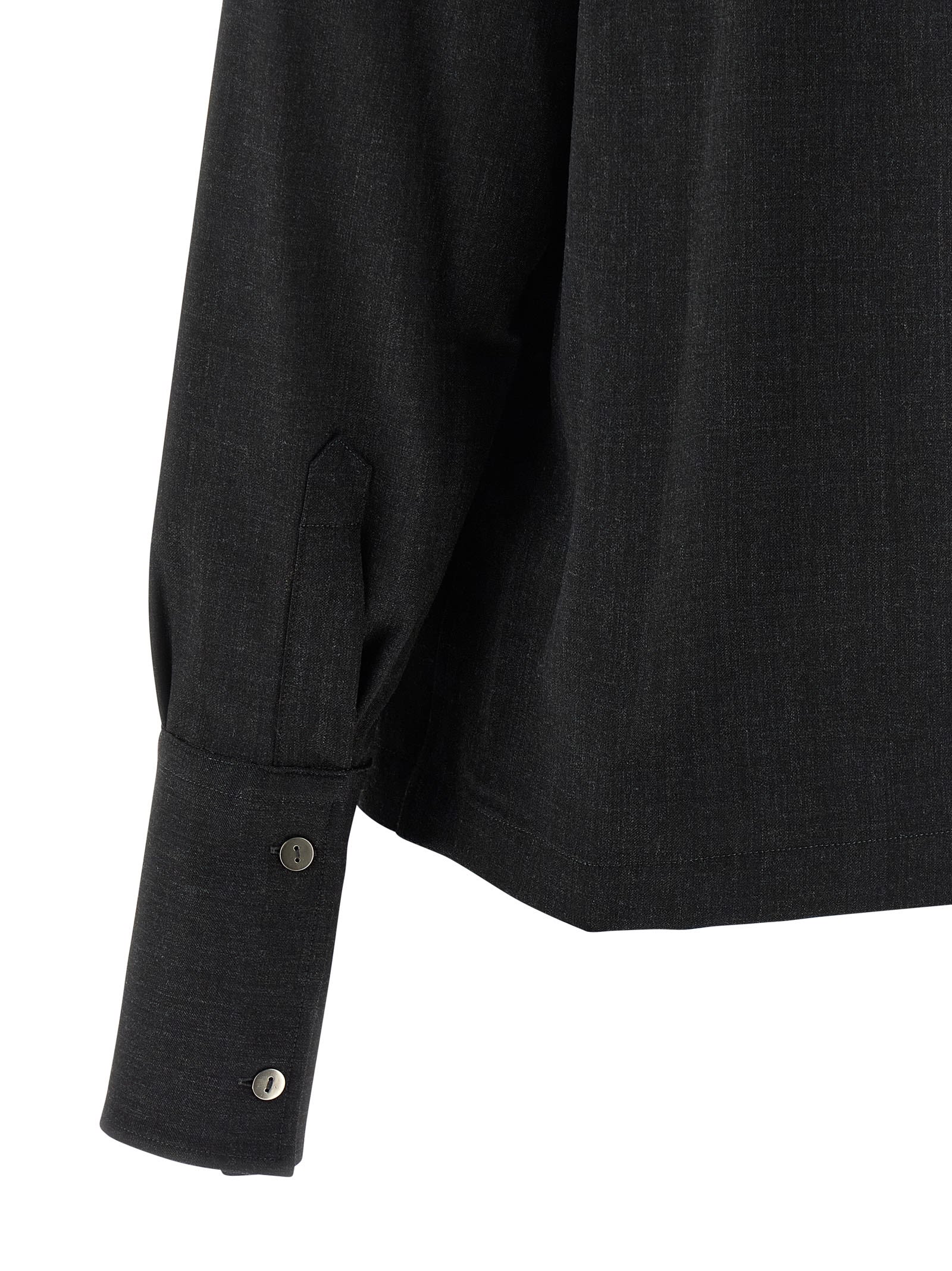 The Latest Black Long-sleeved Shirt With Classic Collar In Black