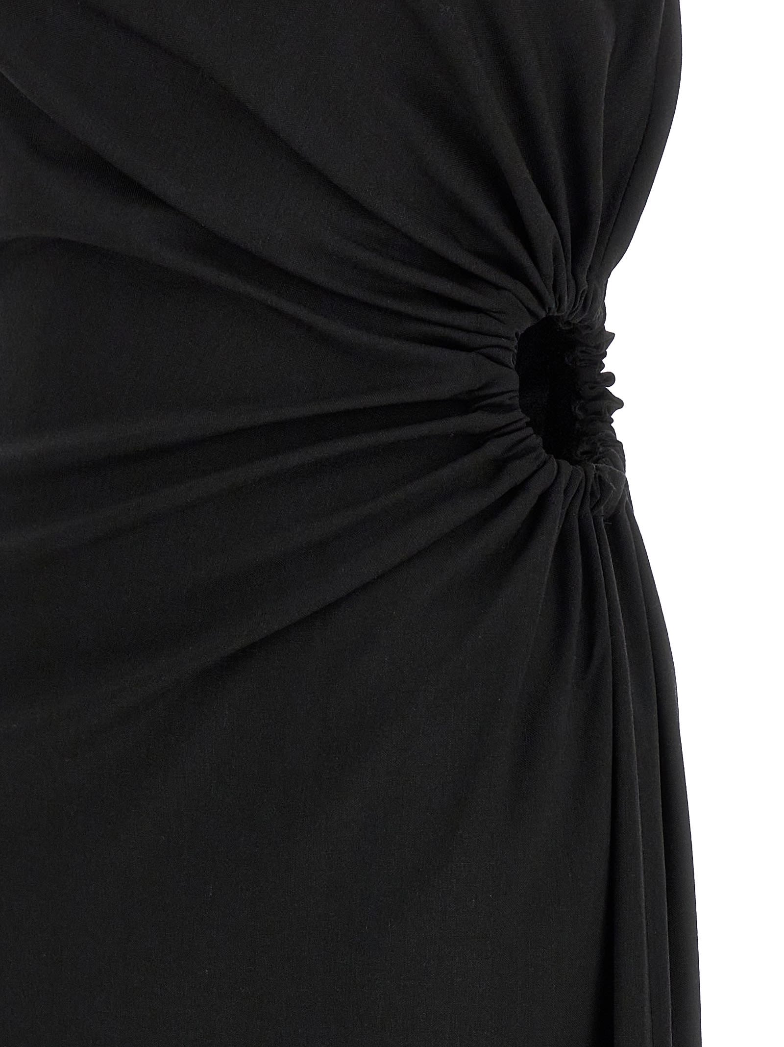 Max Mara Silva Wool-silk Dress In Black