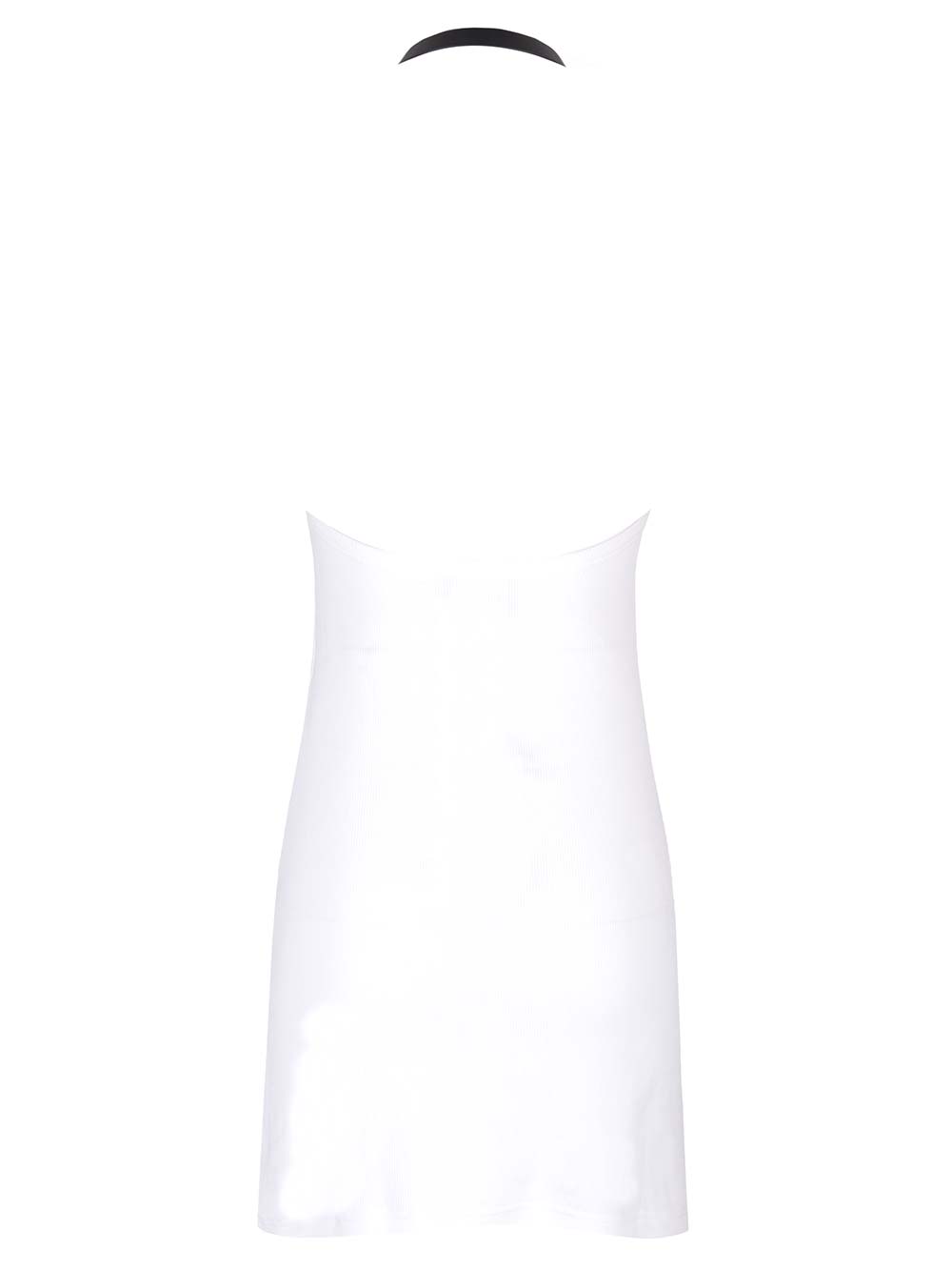 Shop Courrèges Ribbed Jersey Mini Dress In White