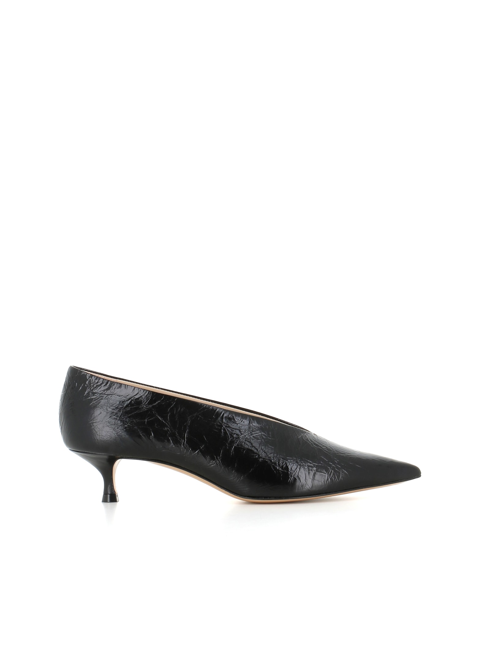 Le Monde Beryl Décollette Babouche Kitten Heel In Black