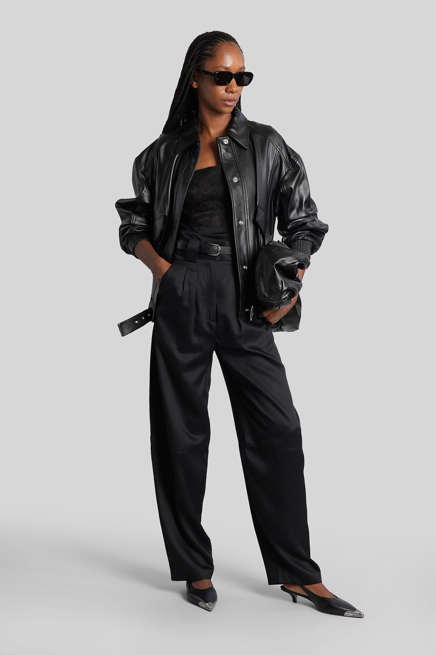 Iro Manka Biker Jacket In Black Leather In Black