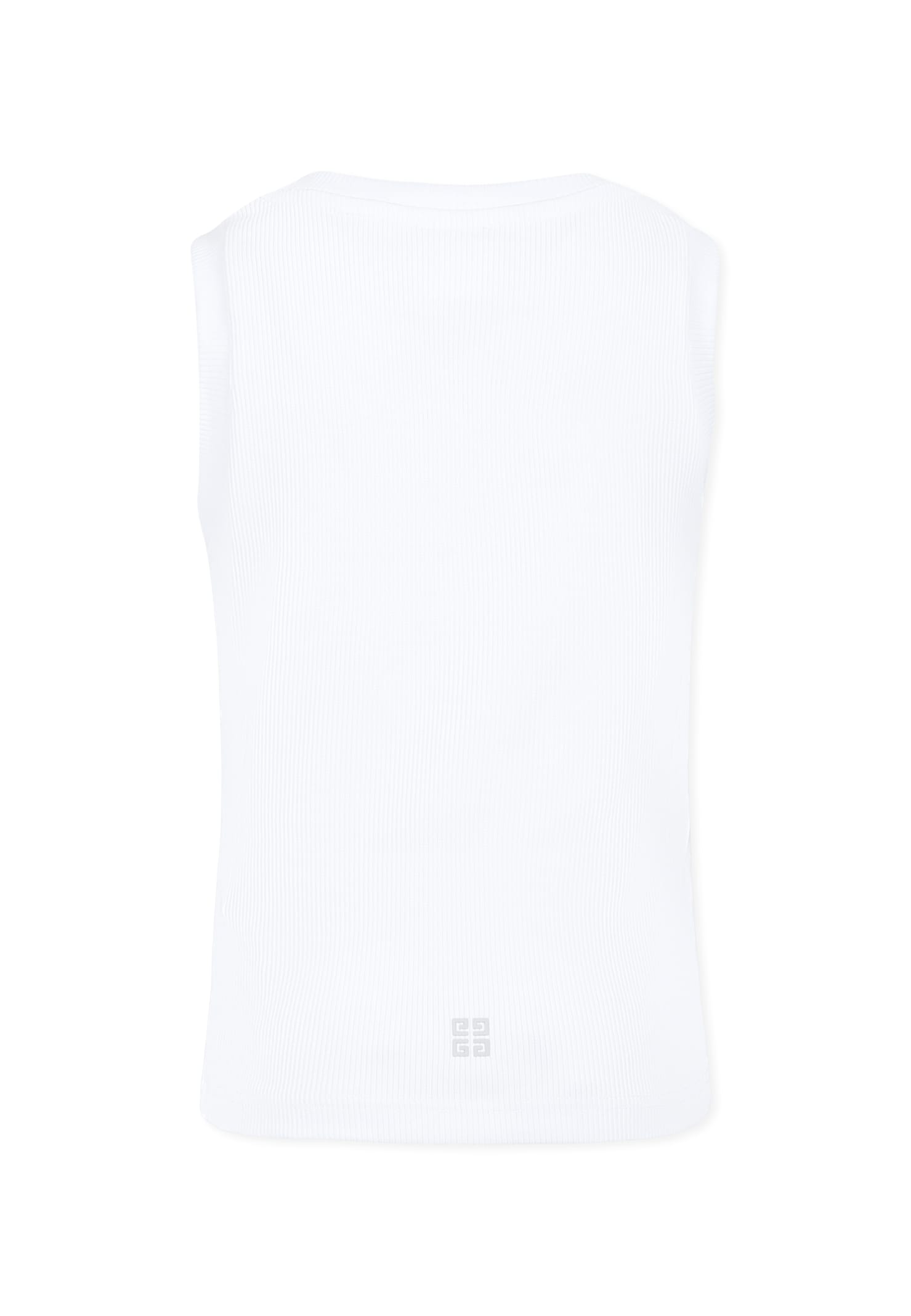 Givenchy White Tank Top For Boy With Logo In White