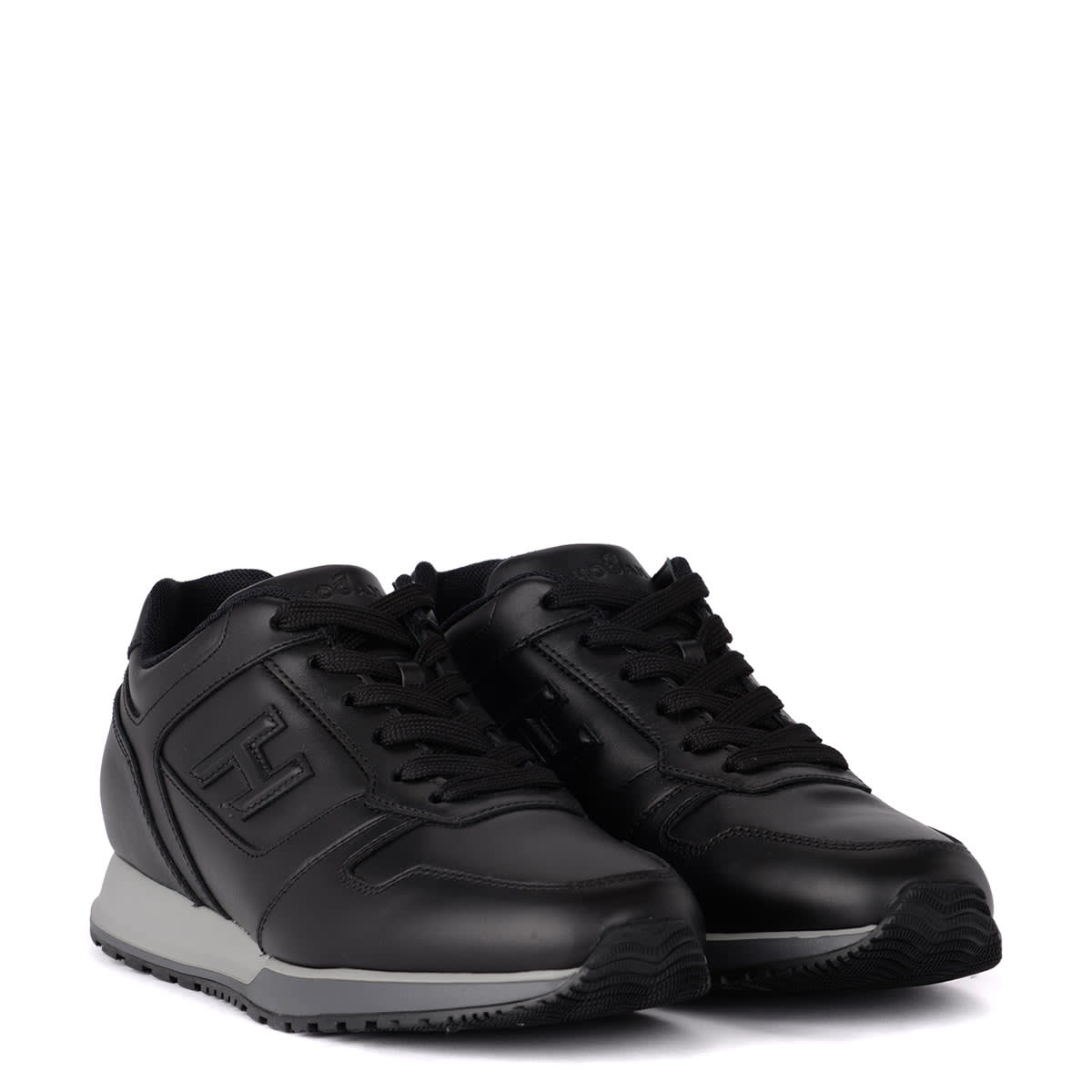 Hogan Hogan H321 Black Leather Sneaker 