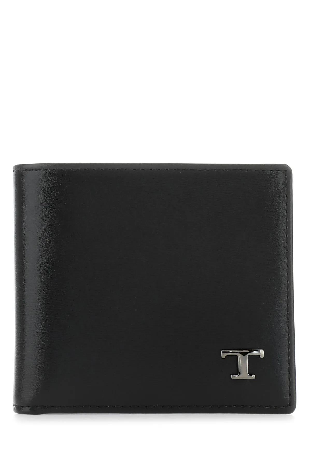 TOD'S BLACK LEATHER WALLET TODS
