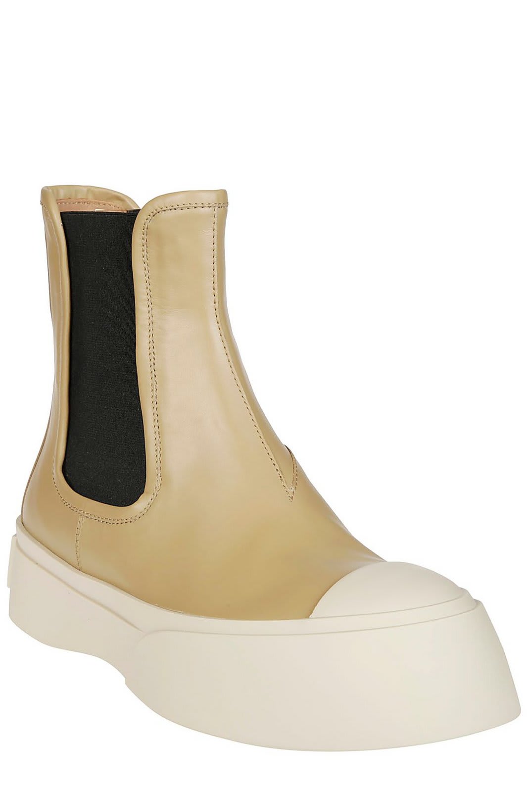 Shop Marni Chelsea Ankle Boots In White