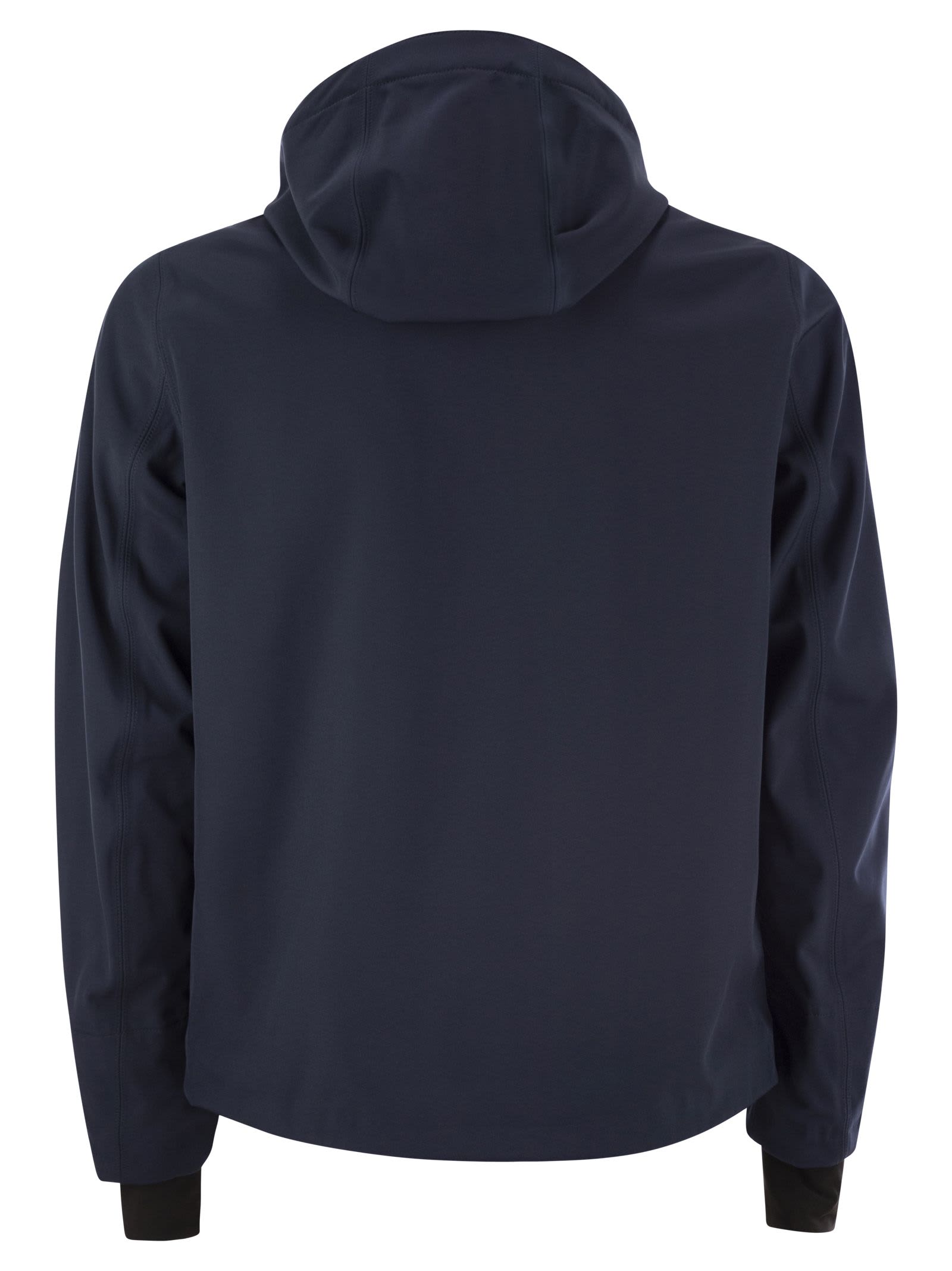 Shop K-way Jacko - Hooded Jacket In Blue Depth-blue Dept