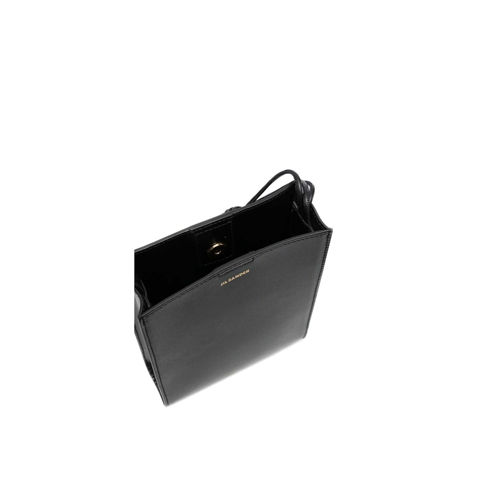 Shop Jil Sander Leather Shoulder Bag In Black