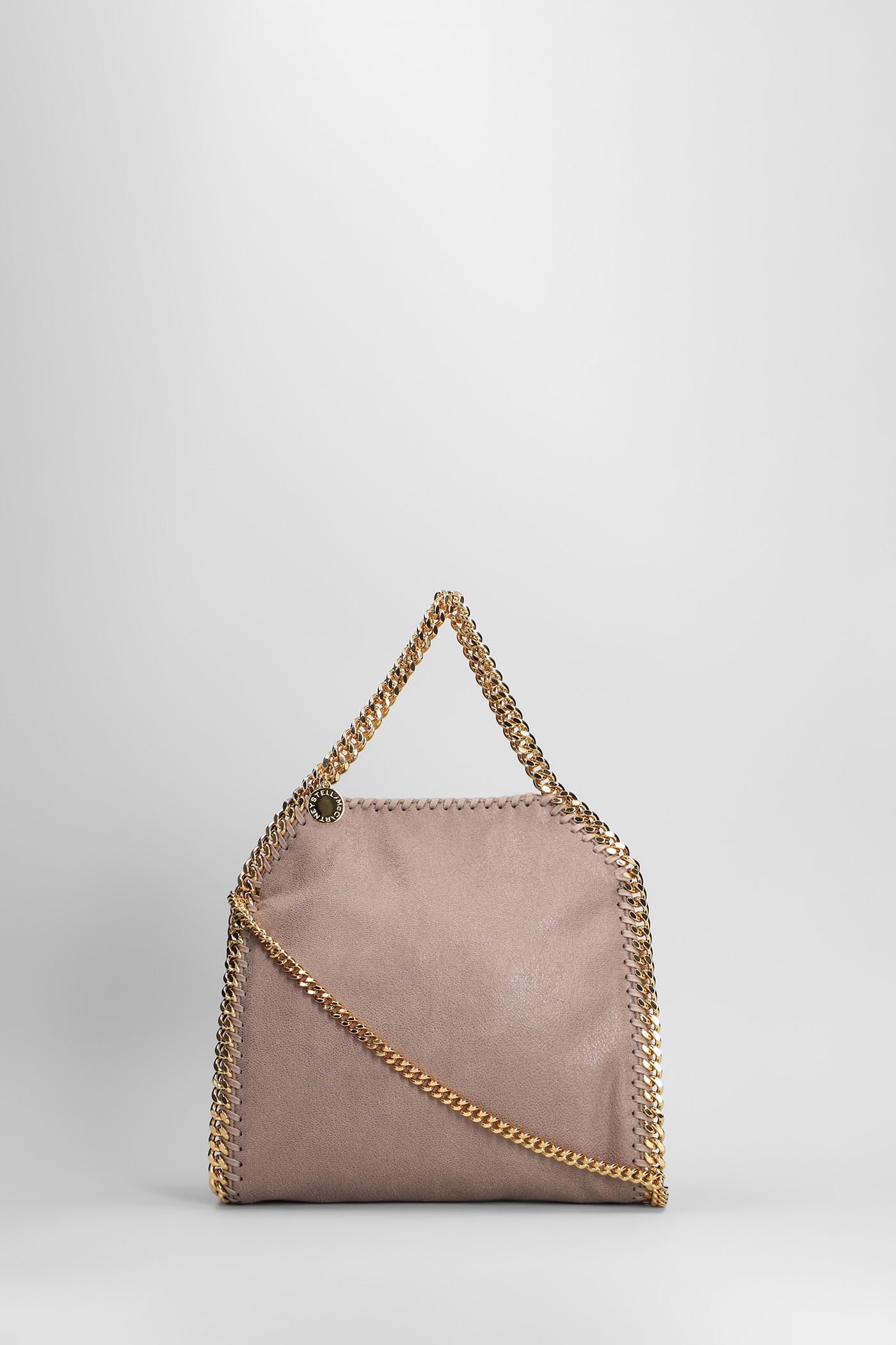 Stella Mccartney Falabella Micro Tote In Beige Polyester In Pink
