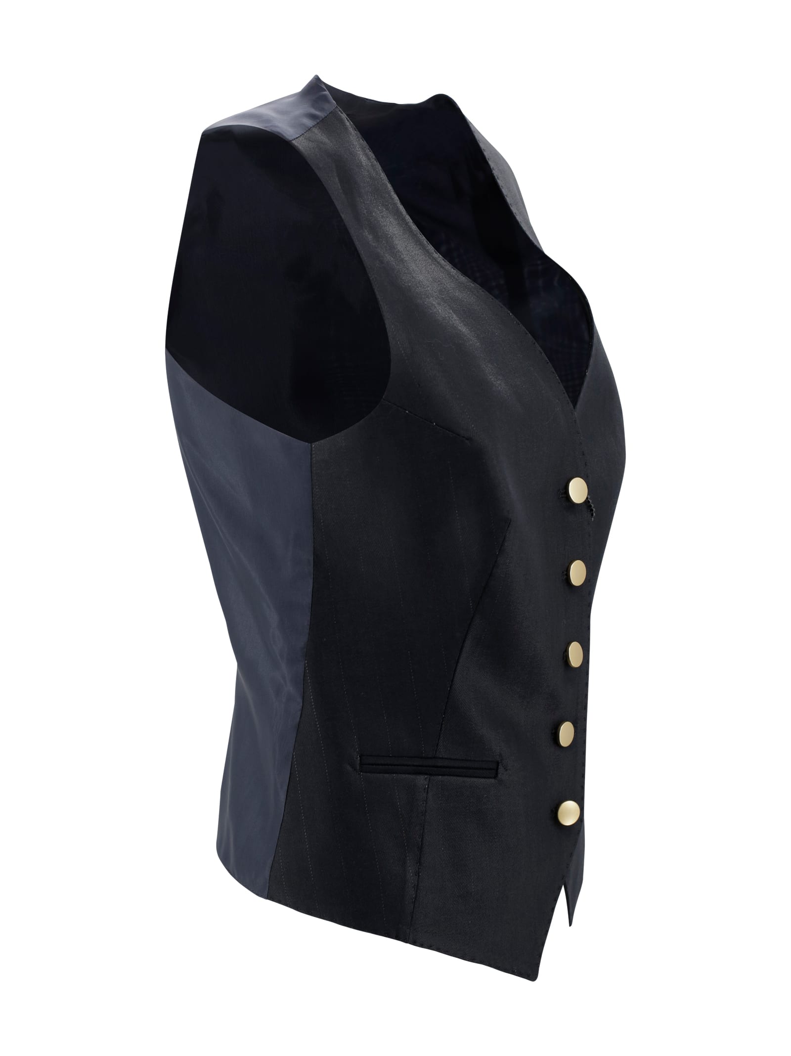 Tagliatore Waistcoat With Pinstripe Pattern And Button Detailing