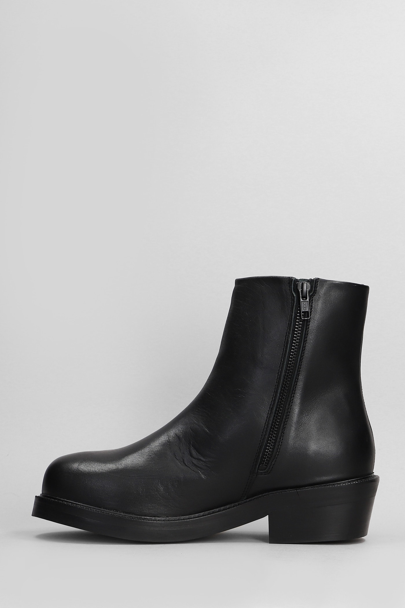 SÉFR LERATO BOOT ANKLE BOOTS IN BLACK LEATHER 