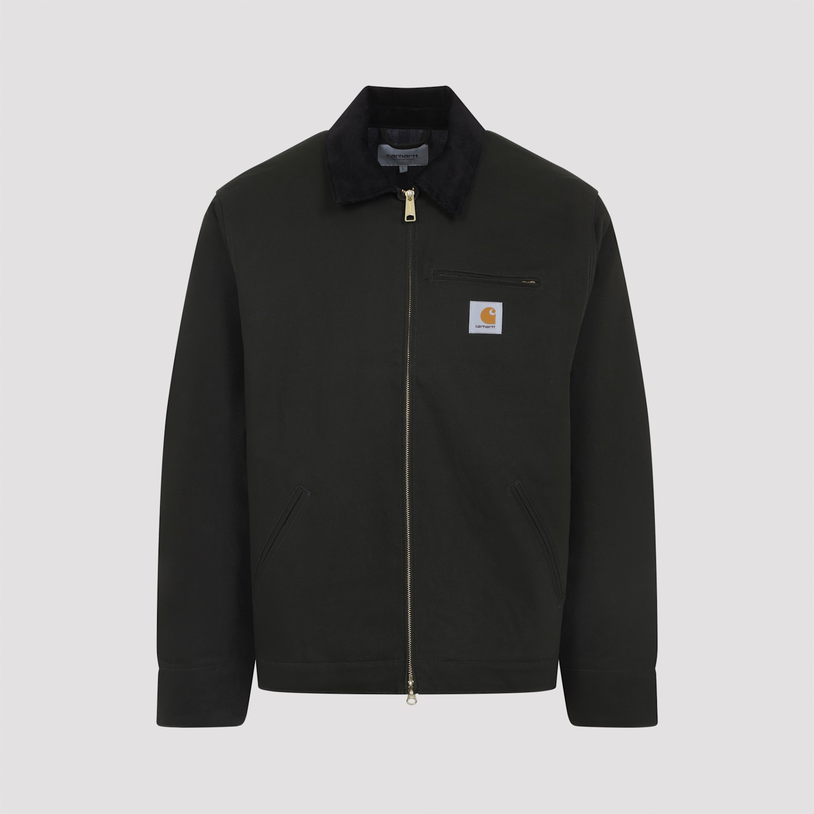 Carhartt Olive Green Cotton Detroit Jacket In Black