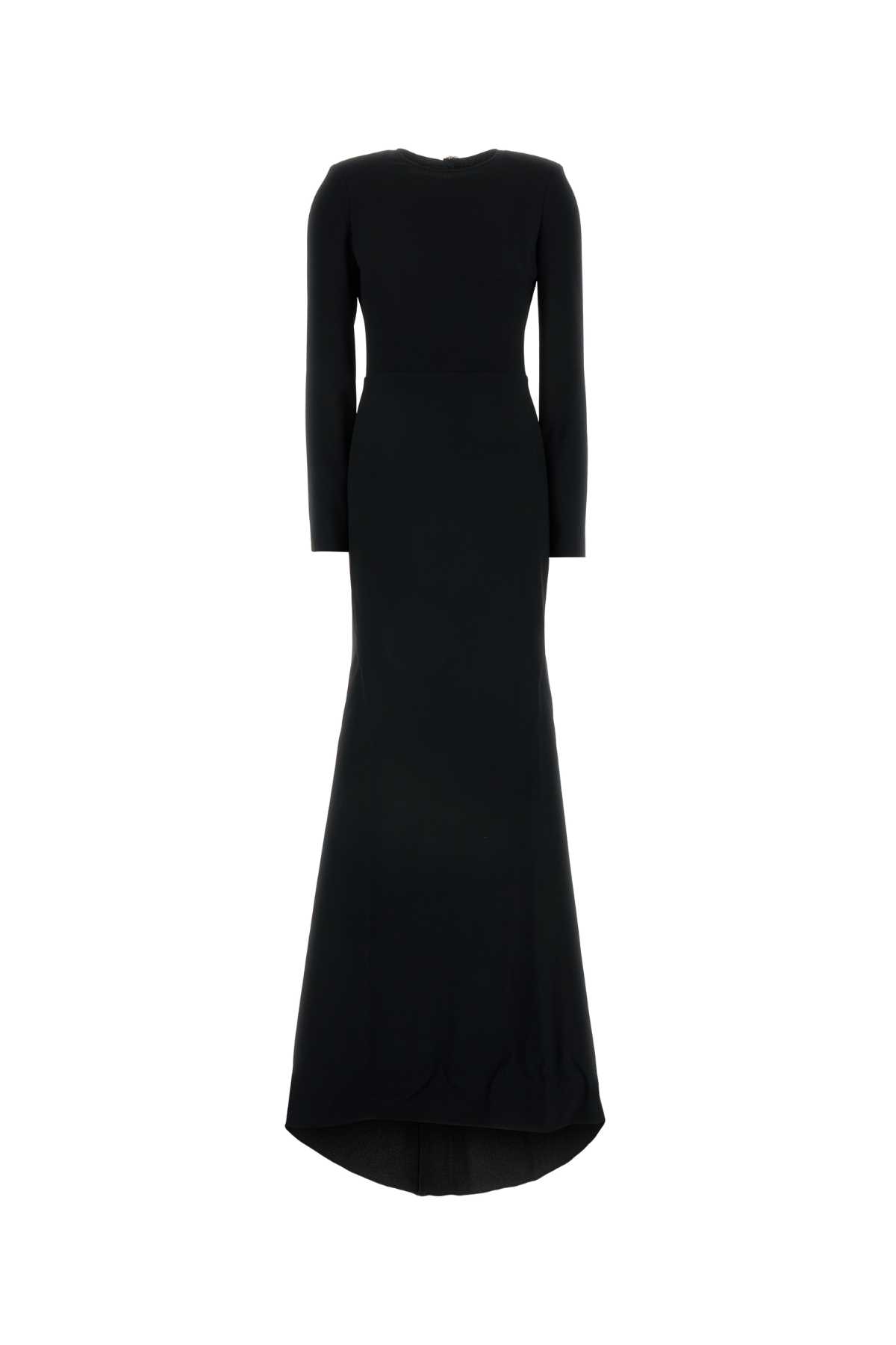 Black Crepe Long Dress