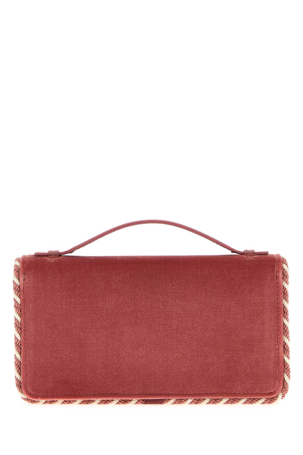 Valentino Pink Velvet Vlogo Signature Handbag