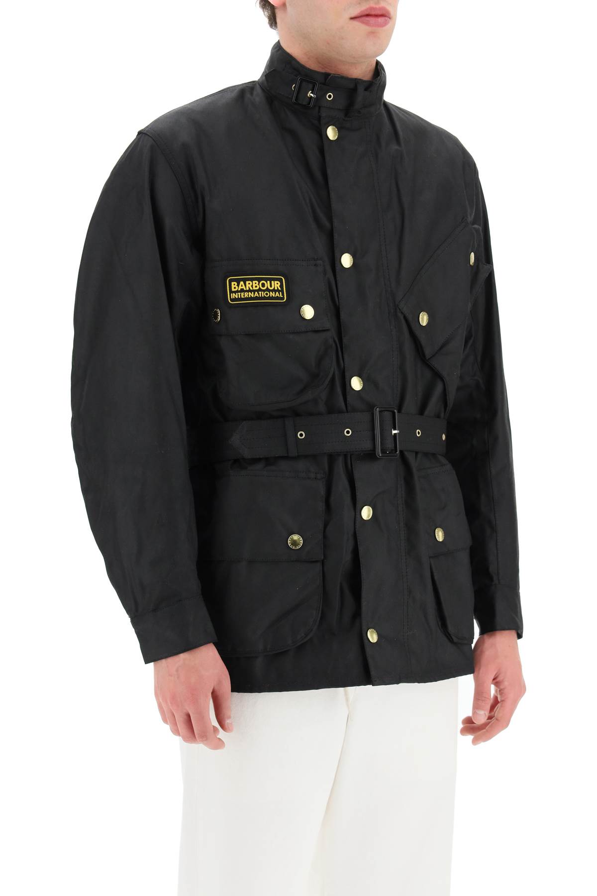 Shop Barbour International Original Wax Jacket In Black