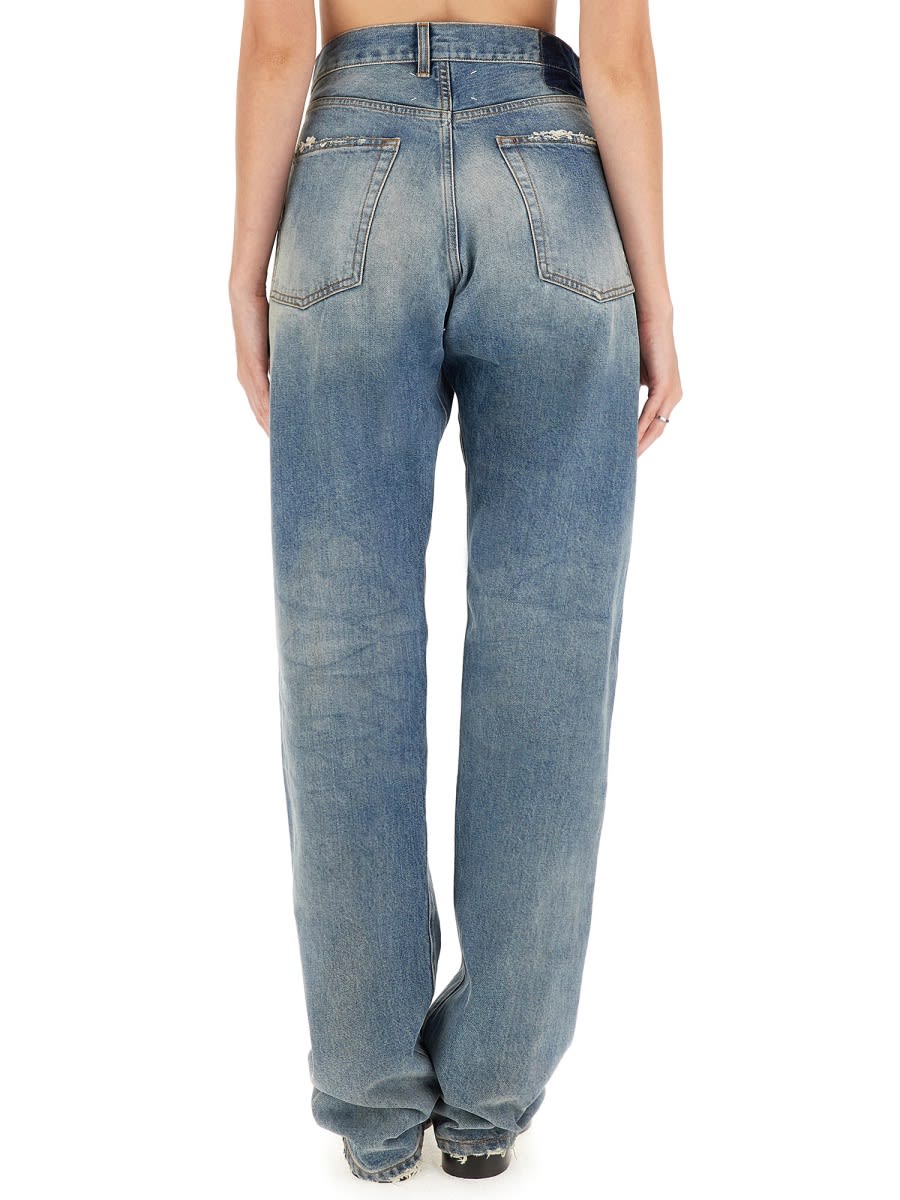 Shop Maison Margiela Loose Fit Jeans In Denim