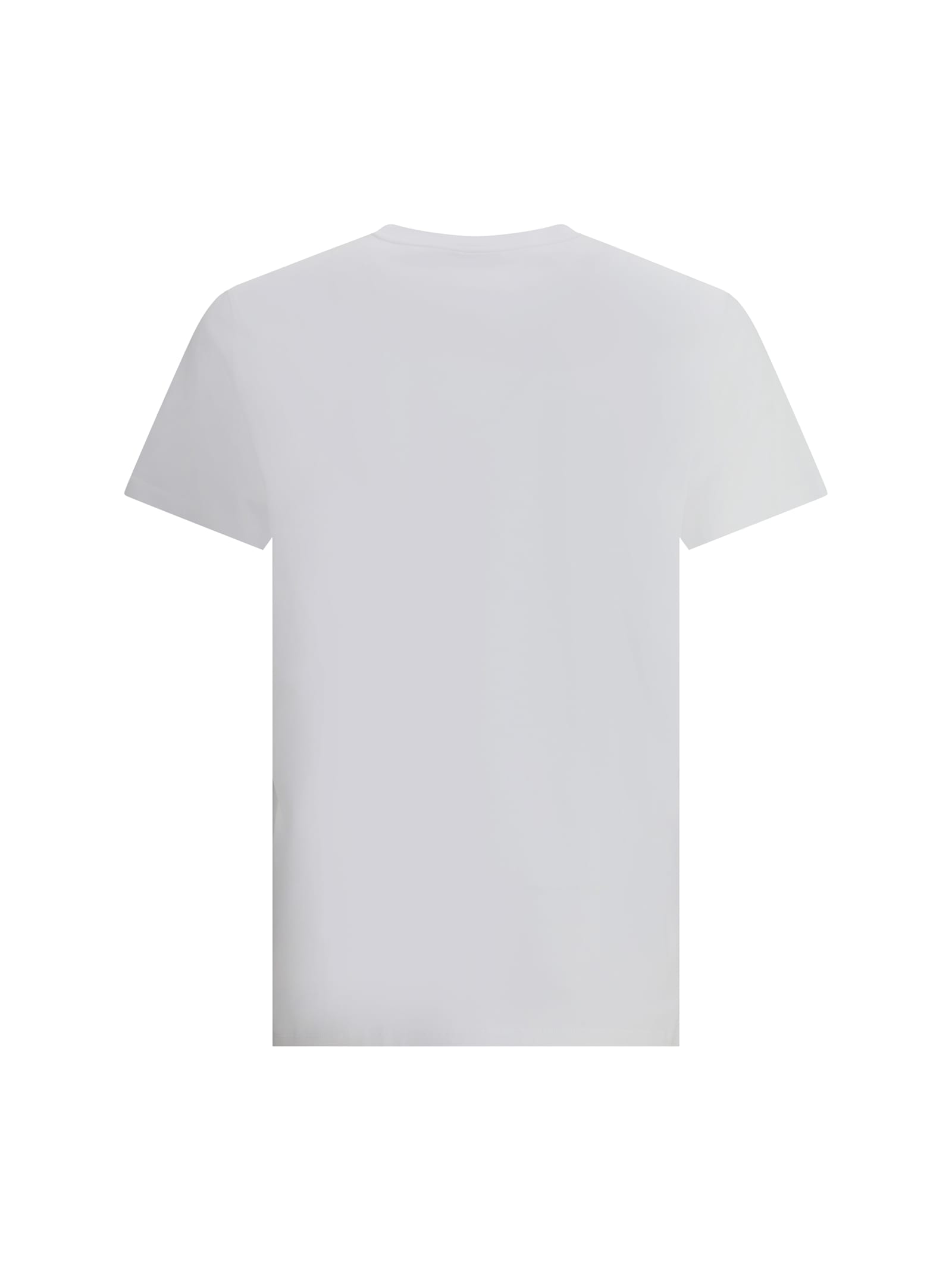 Moncler Double Logo Patch Cotton T-shirt In White