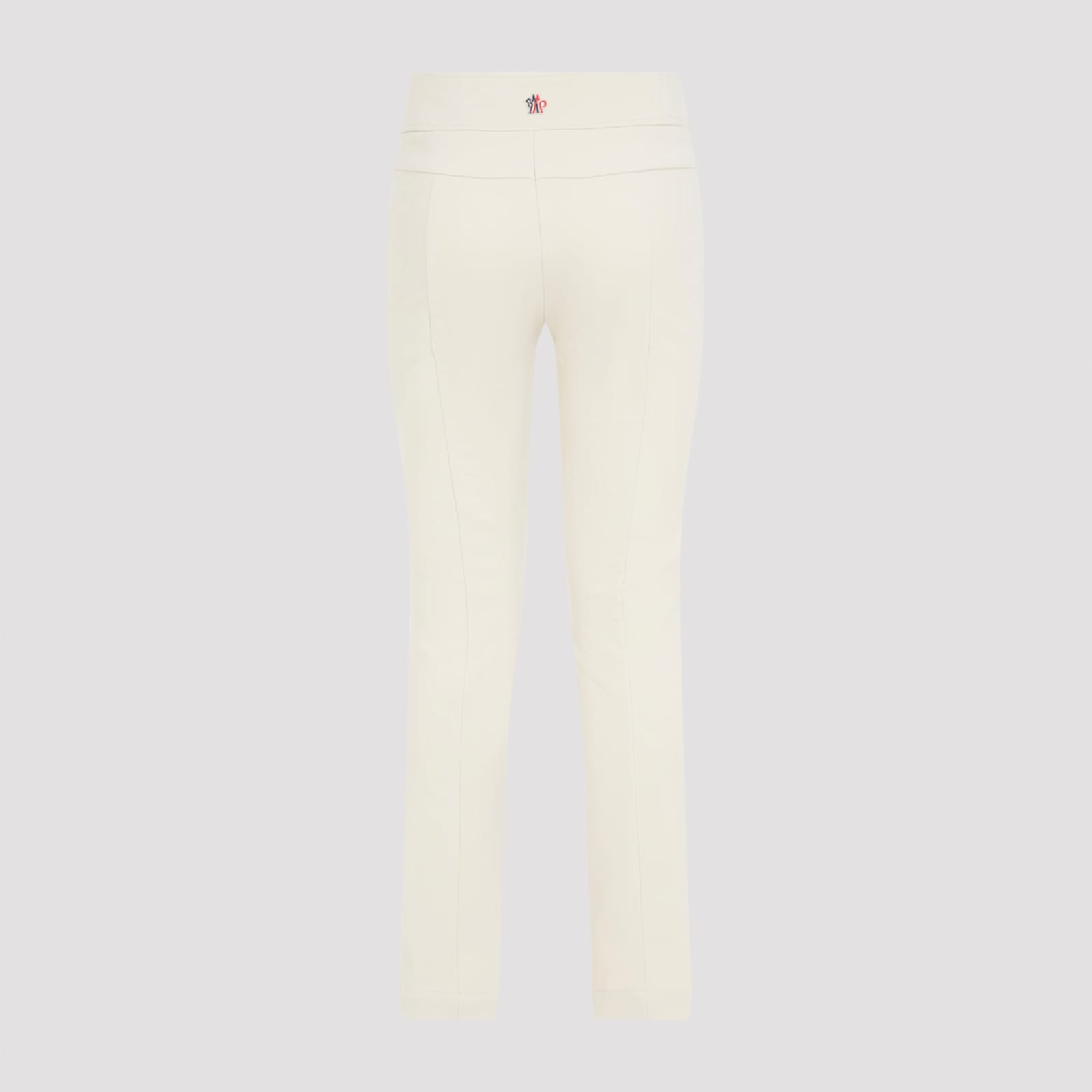 Moncler Seamed Trousers With Side Zipped Pockets In White
