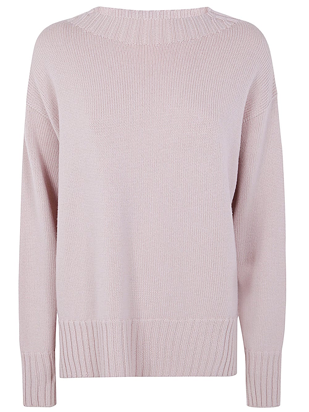 Shop Drumohr Long Sleeves Crew Neck Oversized Sweater In Pink Quartz