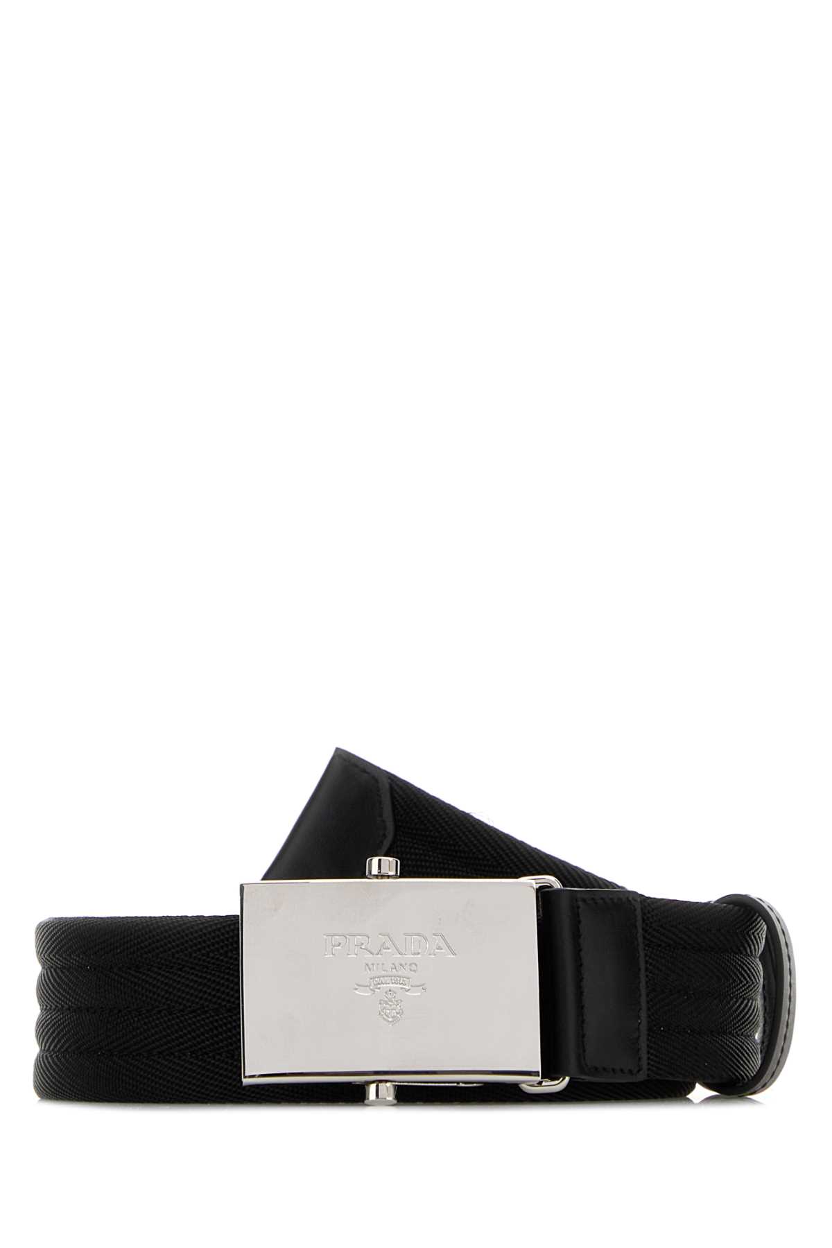 Prada Black Fabric Belt