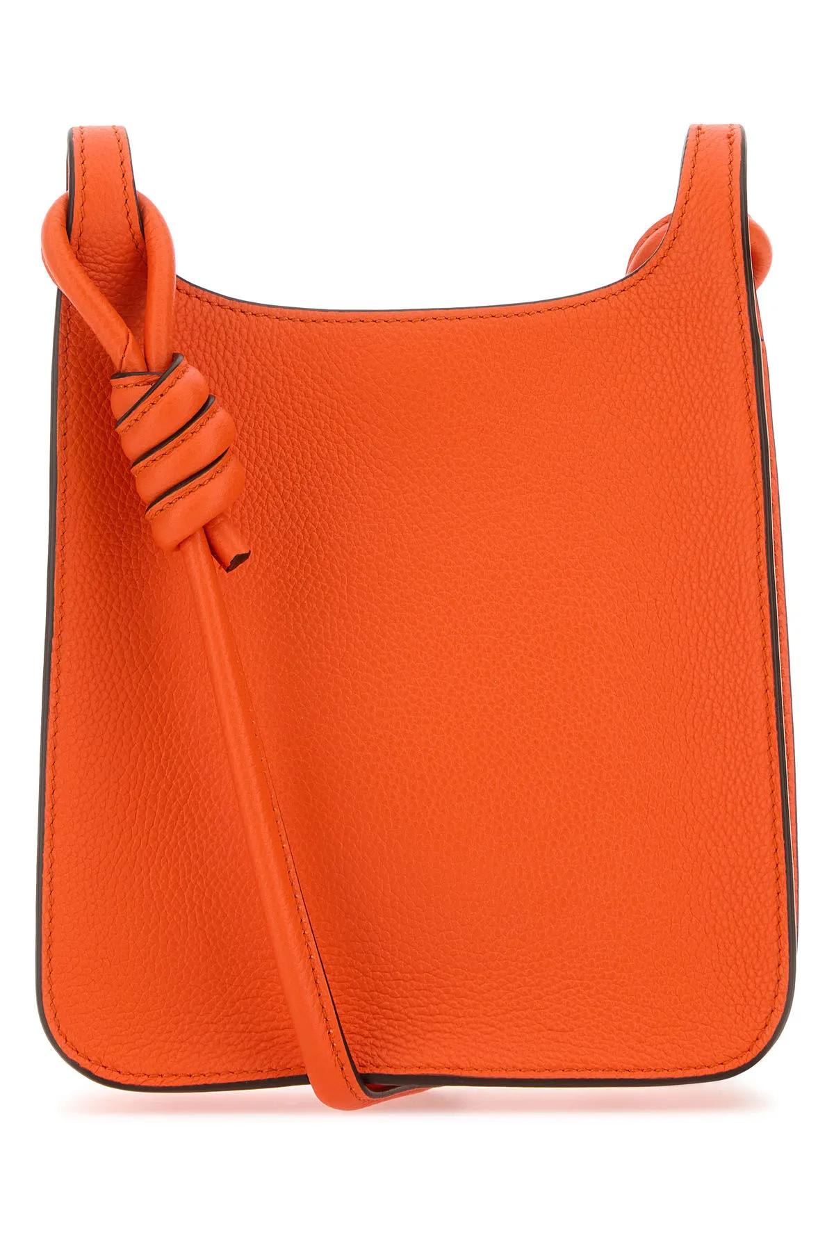 Shop Mcm Dark Orange Leather Mini Himmel Hobo Crossbody Bag
