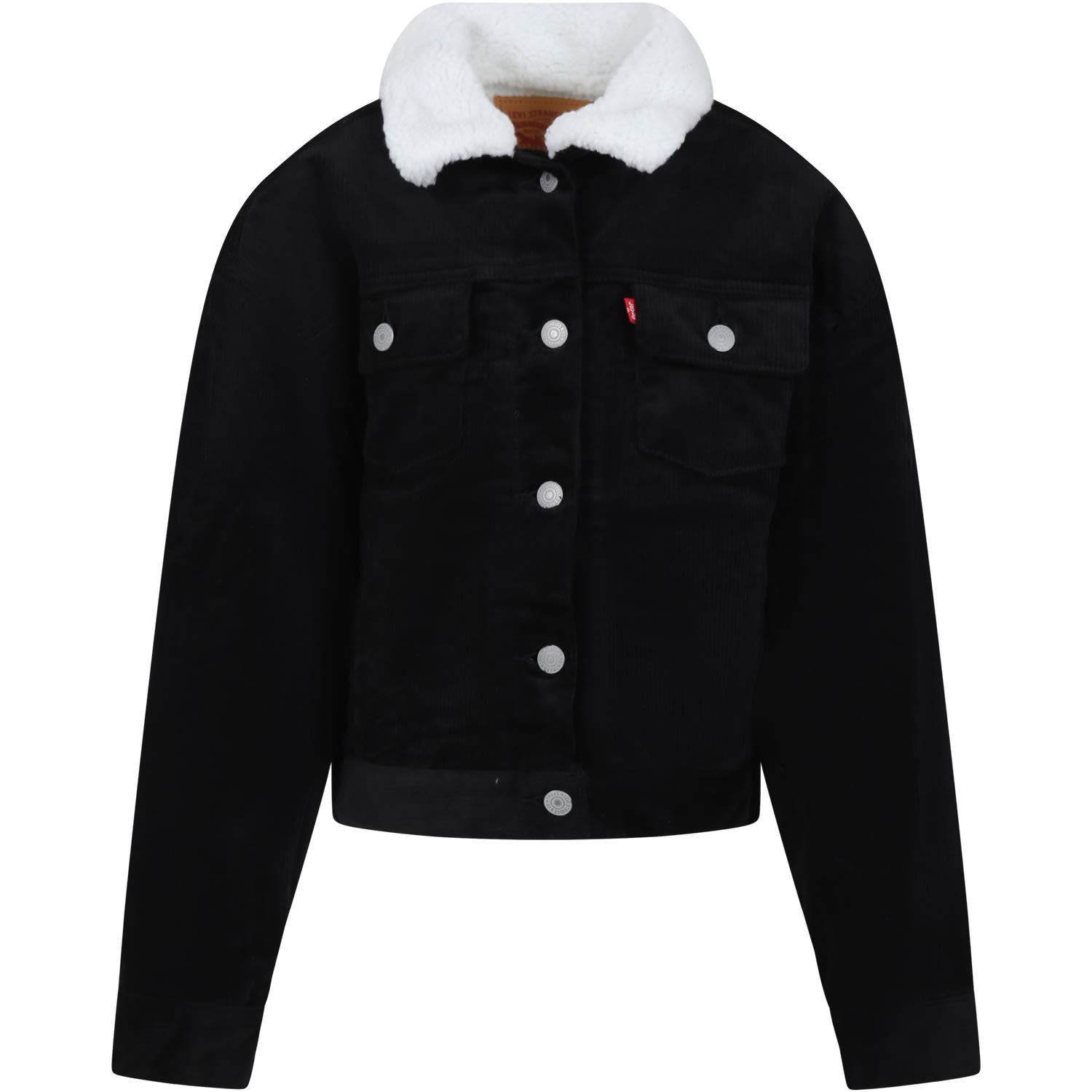 Levi's Kids' Black Jacket For Girl With Logo