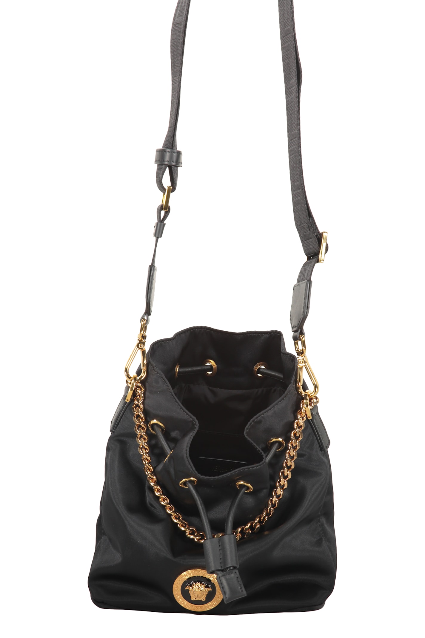 Versace Bucket Bag In Black