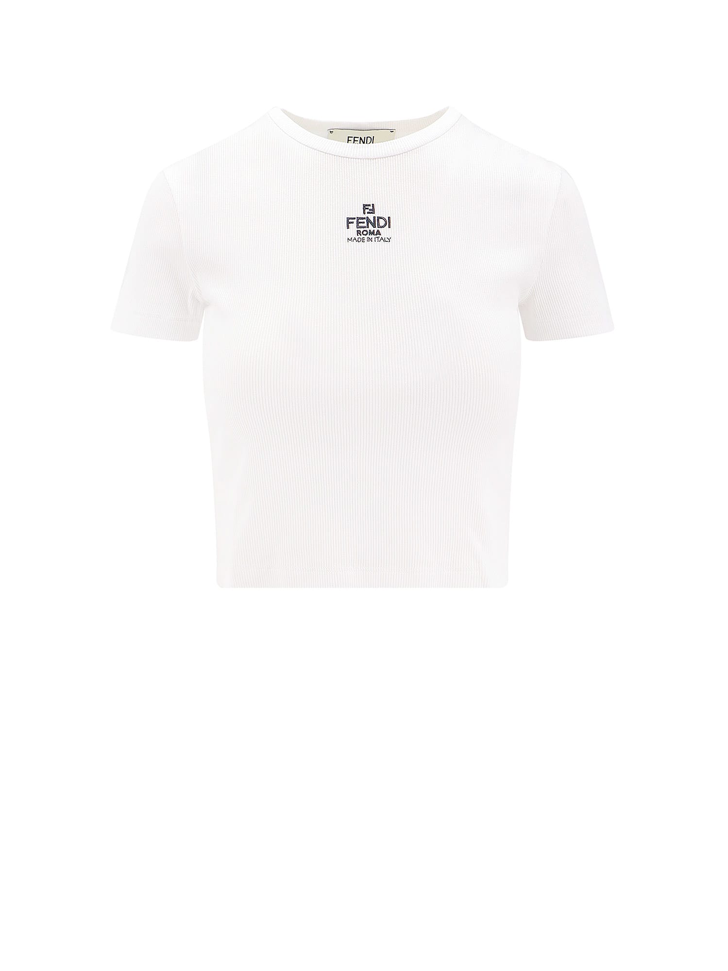 Shop Fendi T-shirt In Znm White