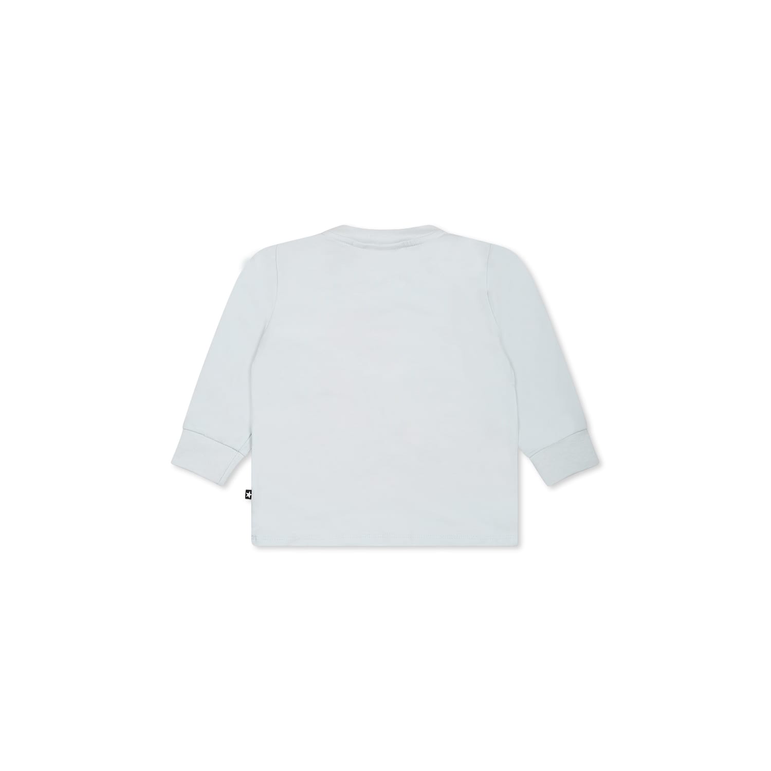 Molo Light Blue T-shirt For Babykids With Cheetah In Light Blue