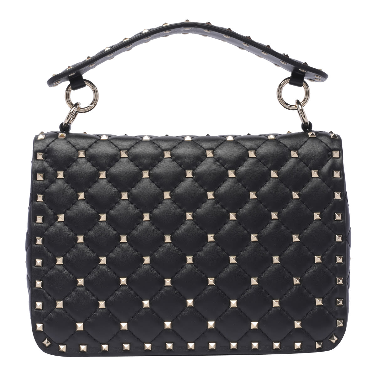 Valentino Medium Rosktud Spike Shoulder Bag