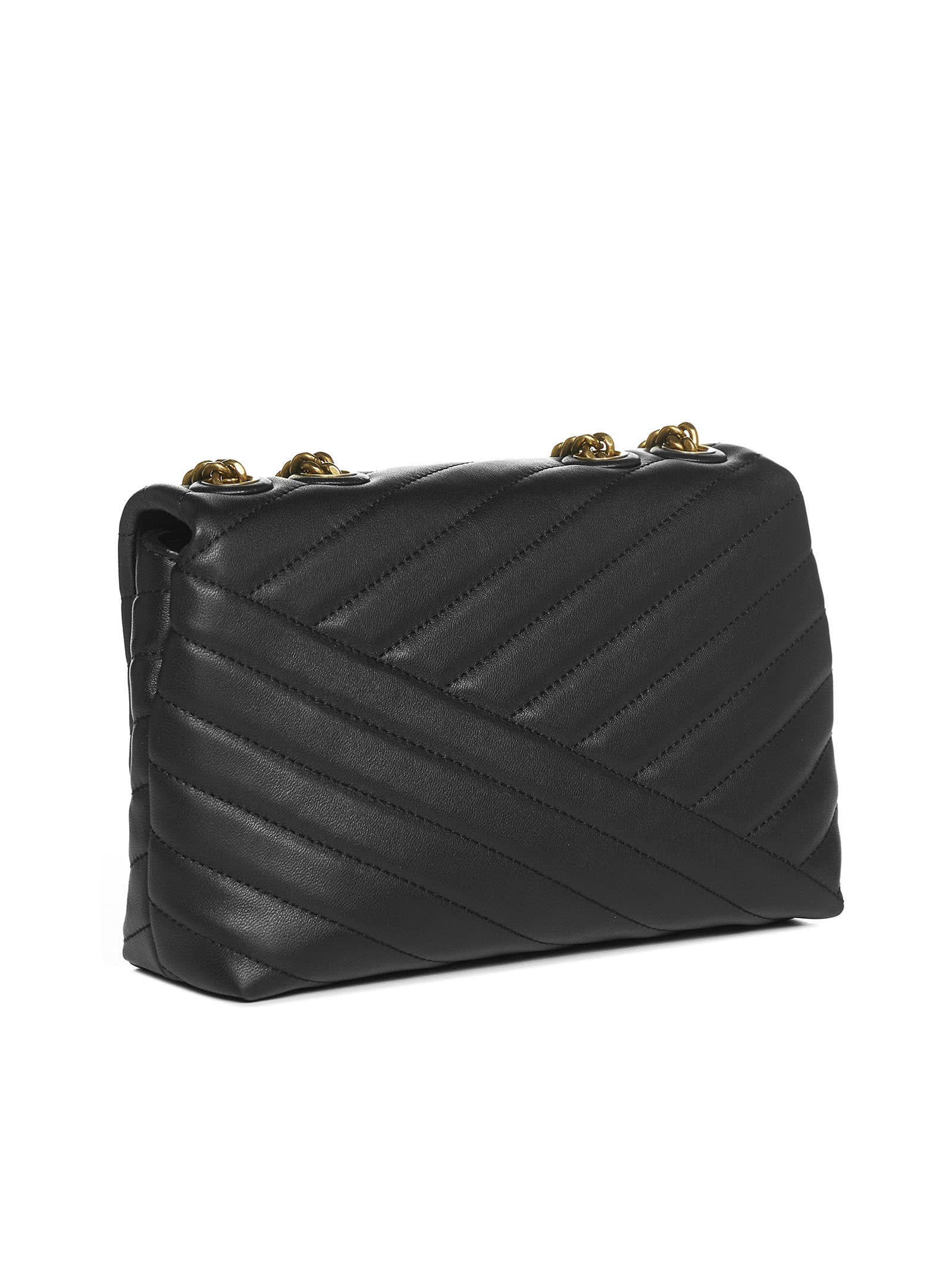 Tory Burch Small Kira Chevron Convertible Crossbody Bag In Black