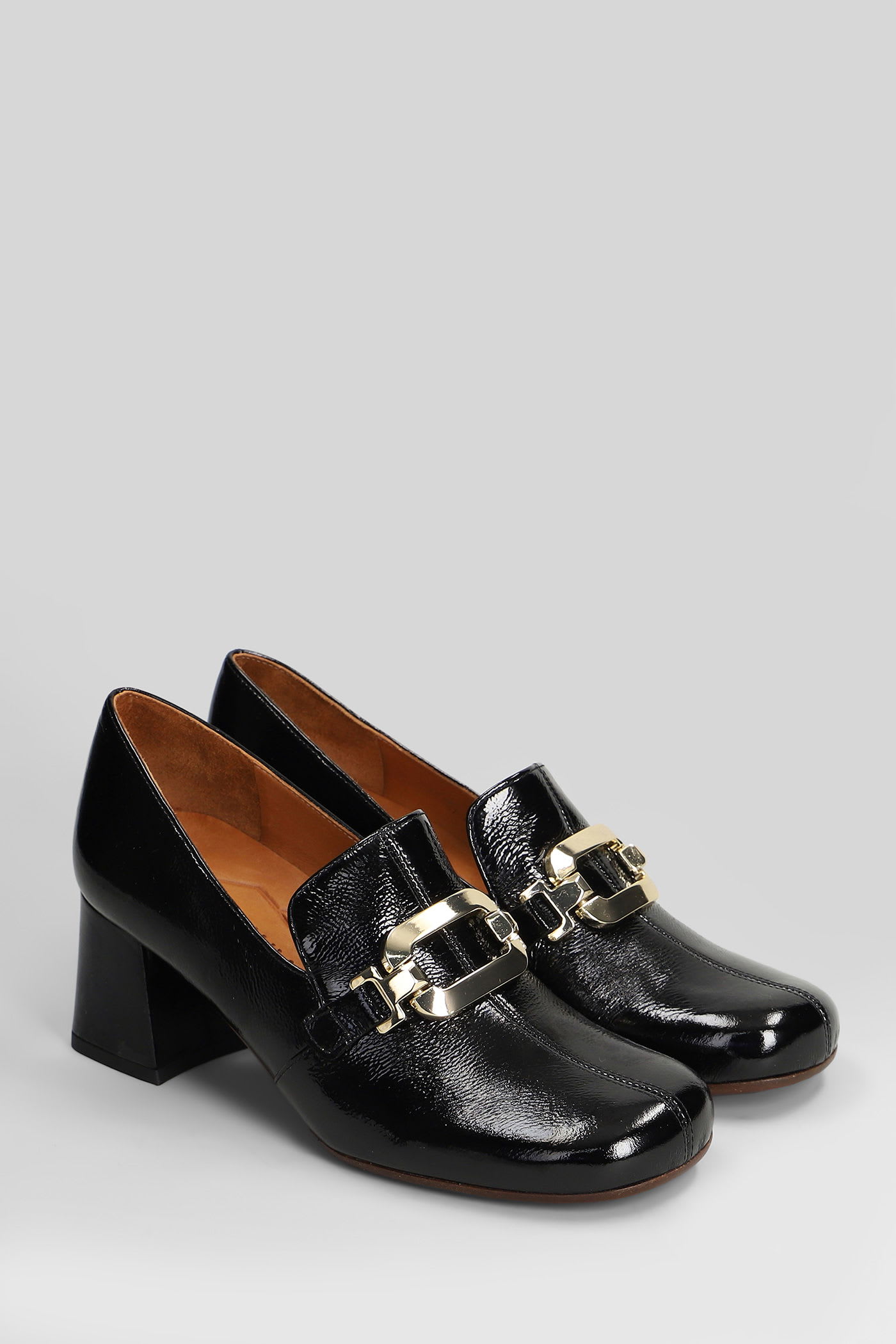 Chie Mihara 60mm Chain-link Block-heel Pumps In Black