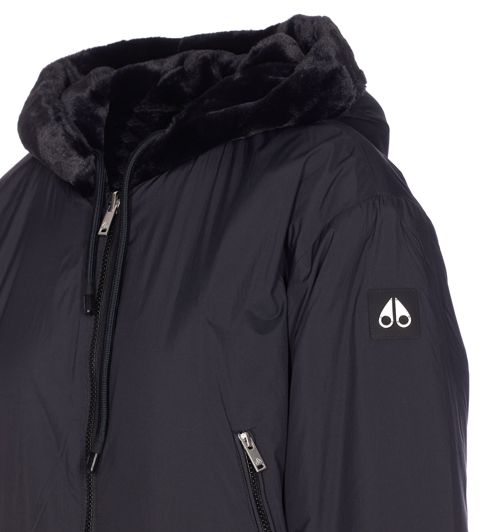 Moose Knuckles Eaton Bunny Reversible Zip Jacket In Blue
