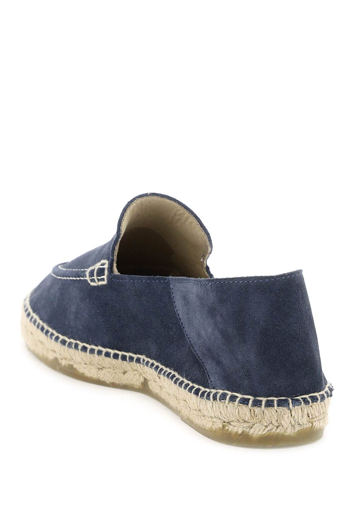 Shop Manebi Espadrilles Loafers In Navy (blue)