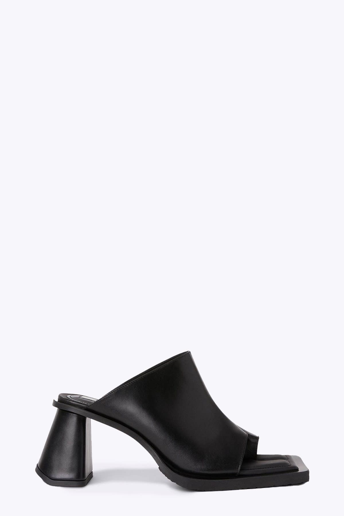 Eytys Naomi Black leather heeled mules - NAOMI