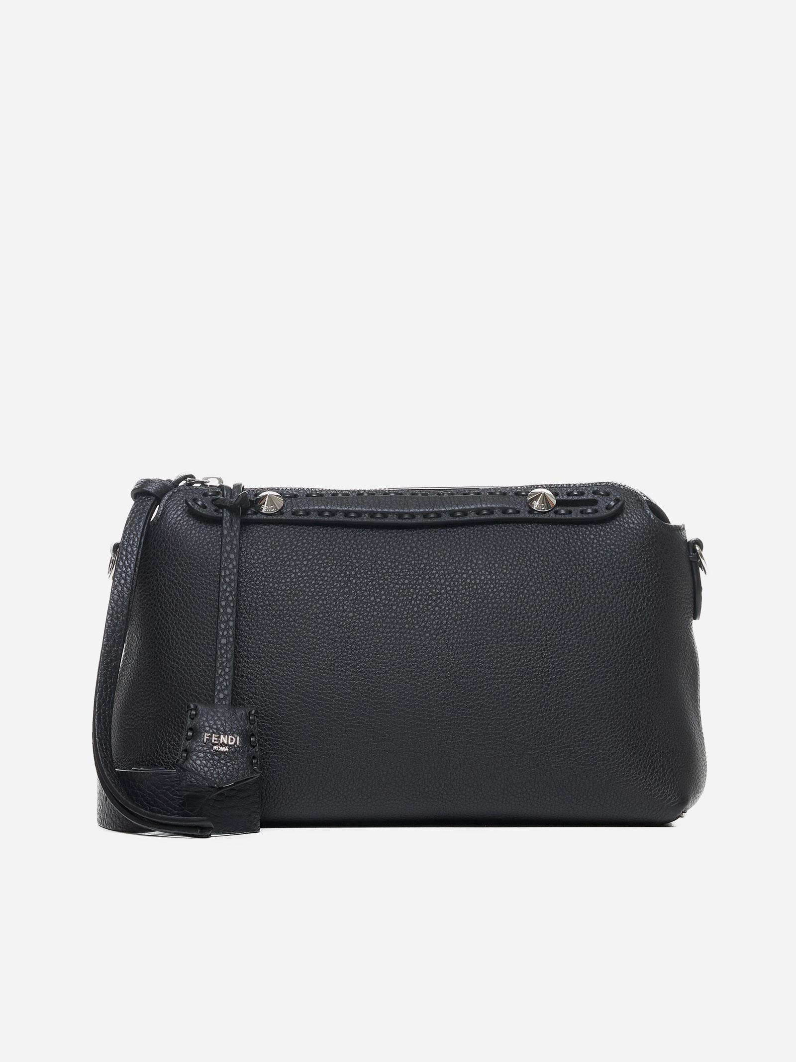 Shop Fendi By The Way Leather Medium Bag In Black