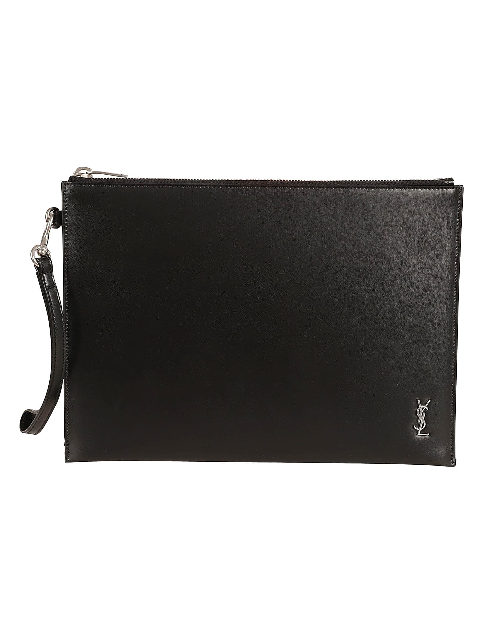 Shop Saint Laurent Ipad Holder In Black