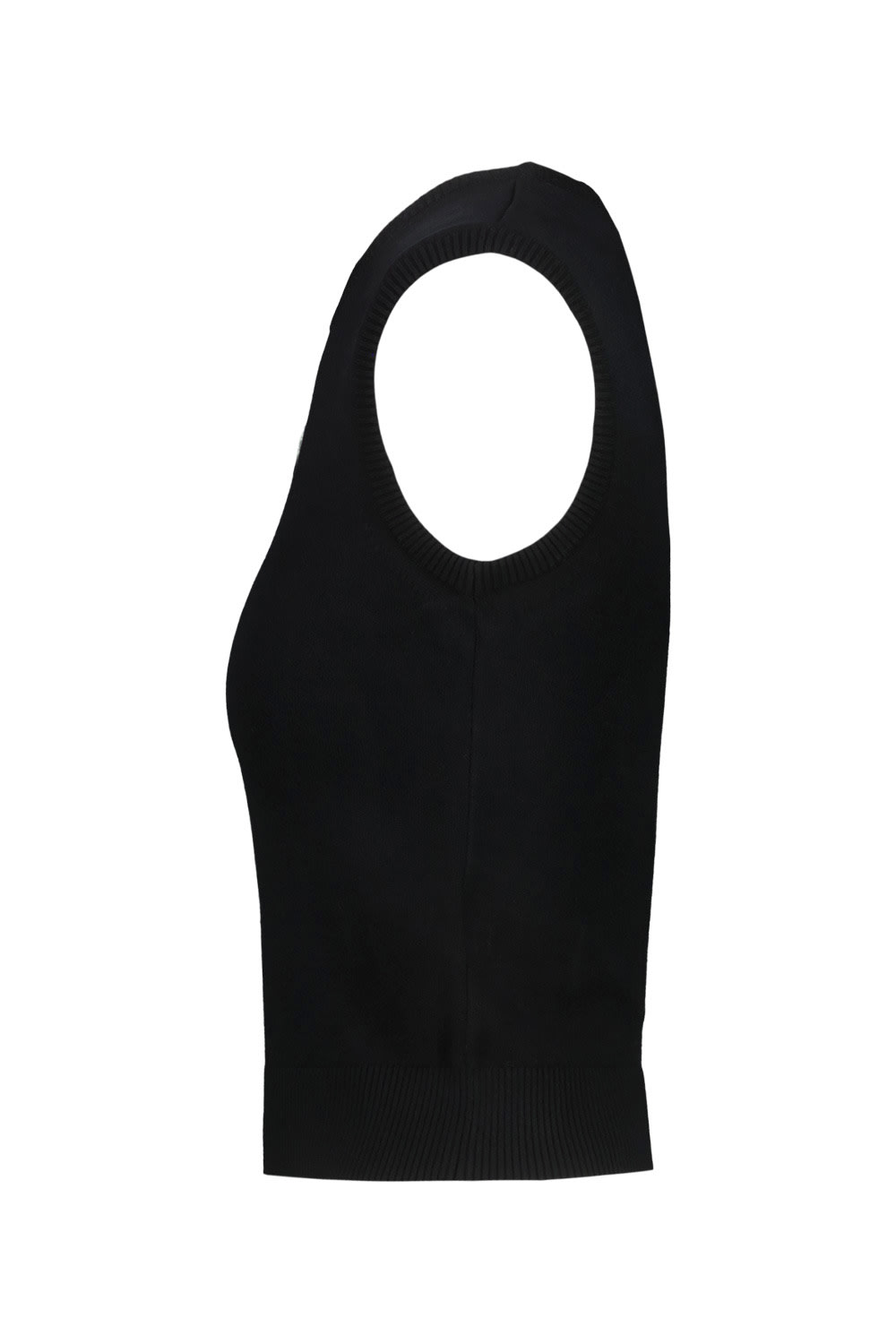 Marine Serre Black Moon Logo Vest In Black