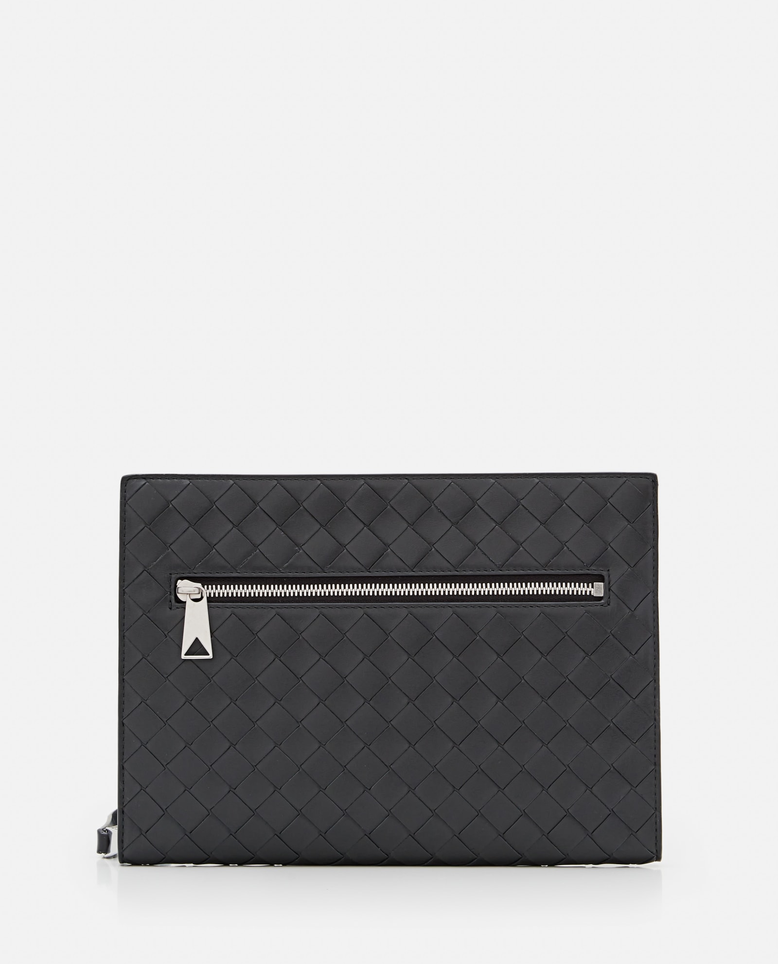 Shop Bottega Veneta Intreccio Leather Small Document Case In Black