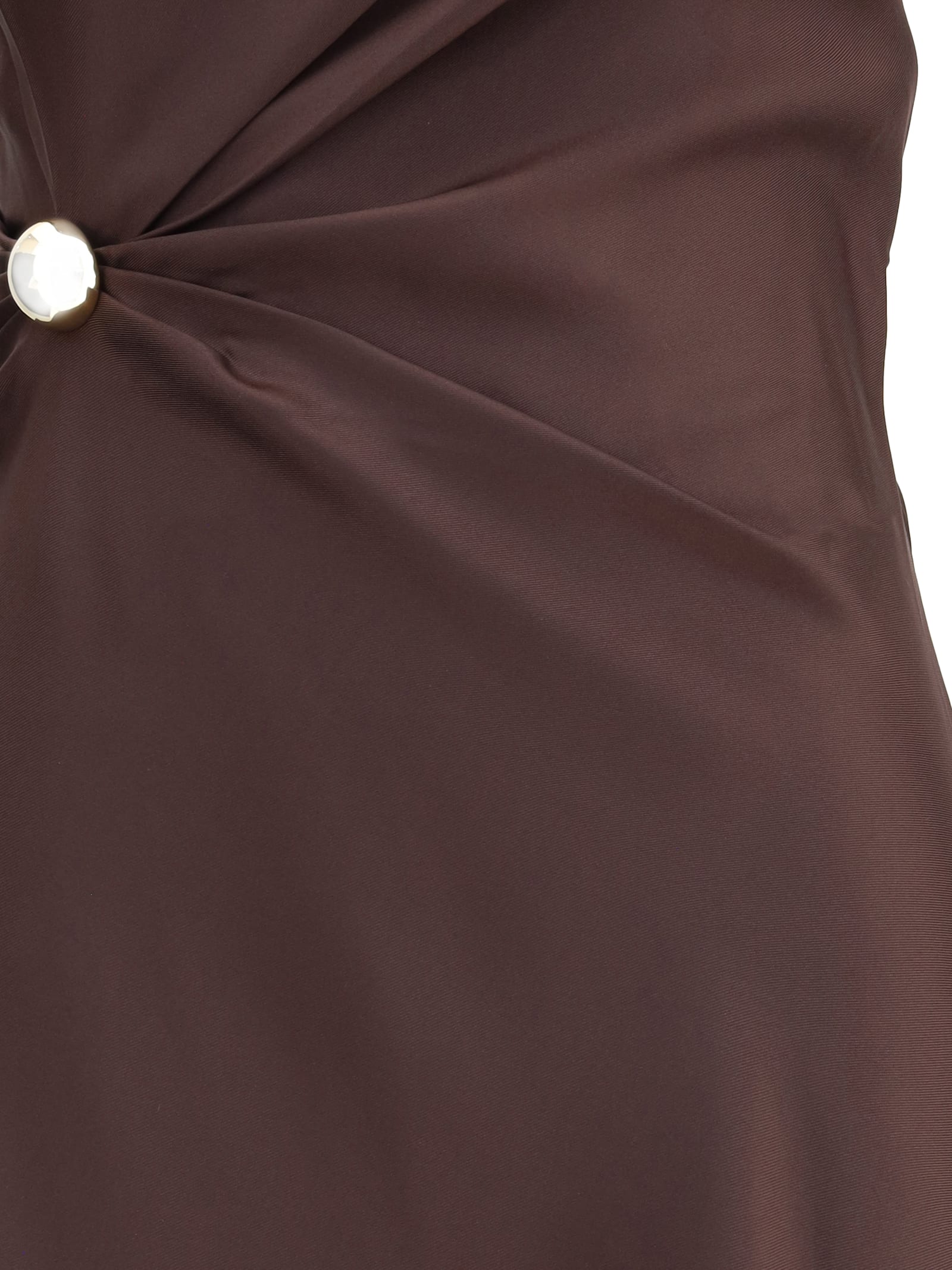 Loulou Studio Abito Roan In Seta Marrone Donna In Brown