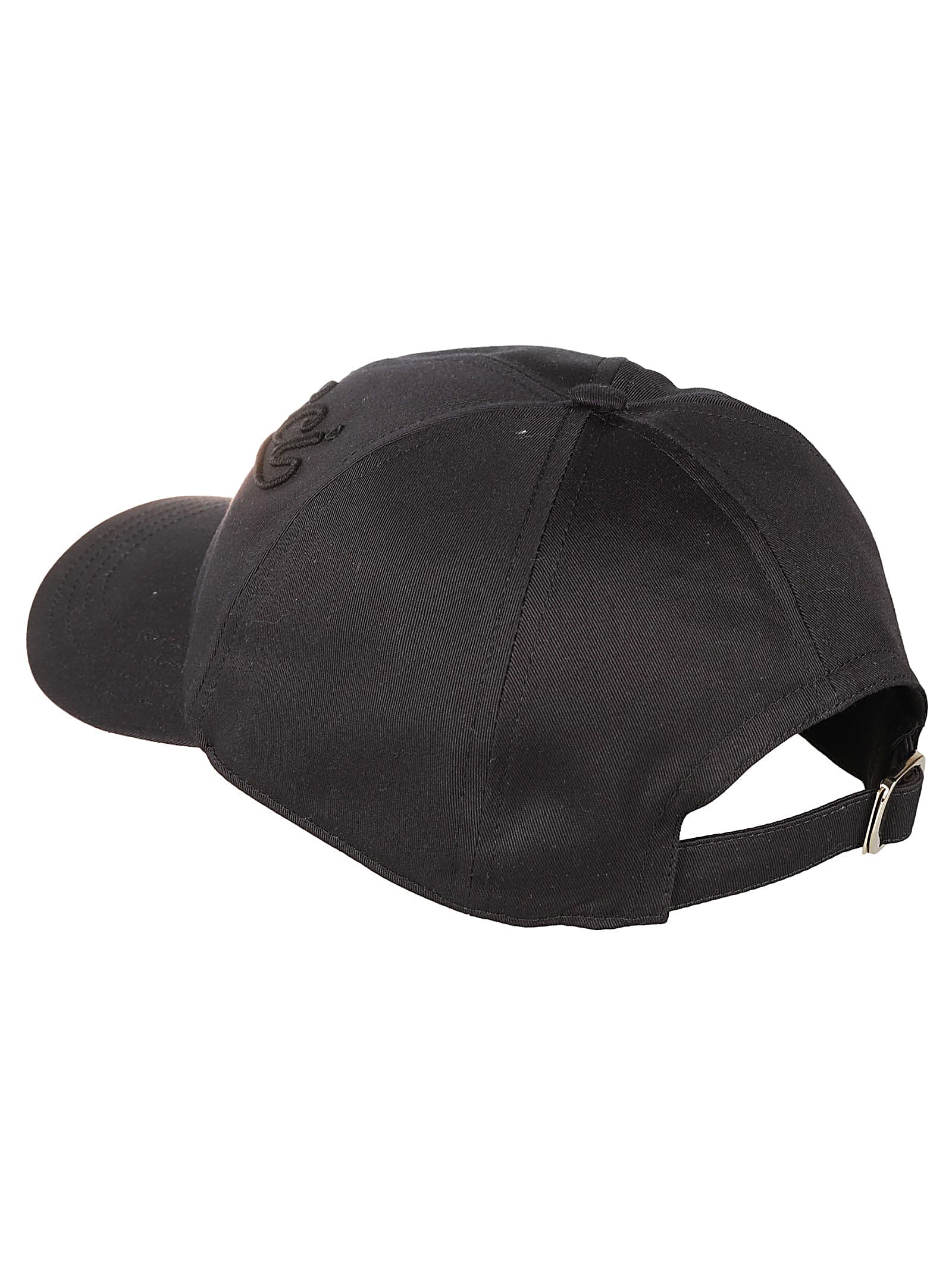 Gucci Logo Embroidered Baseball Cap In Black