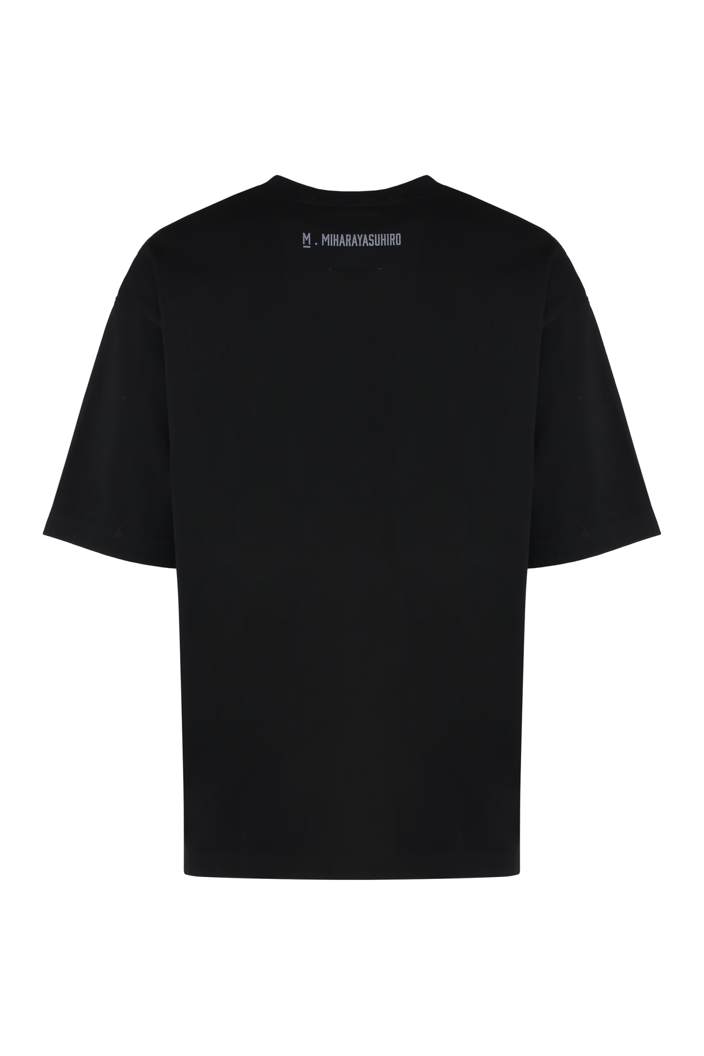 Shop Miharayasuhiro Cotton Crew-neck T-shirt In Black