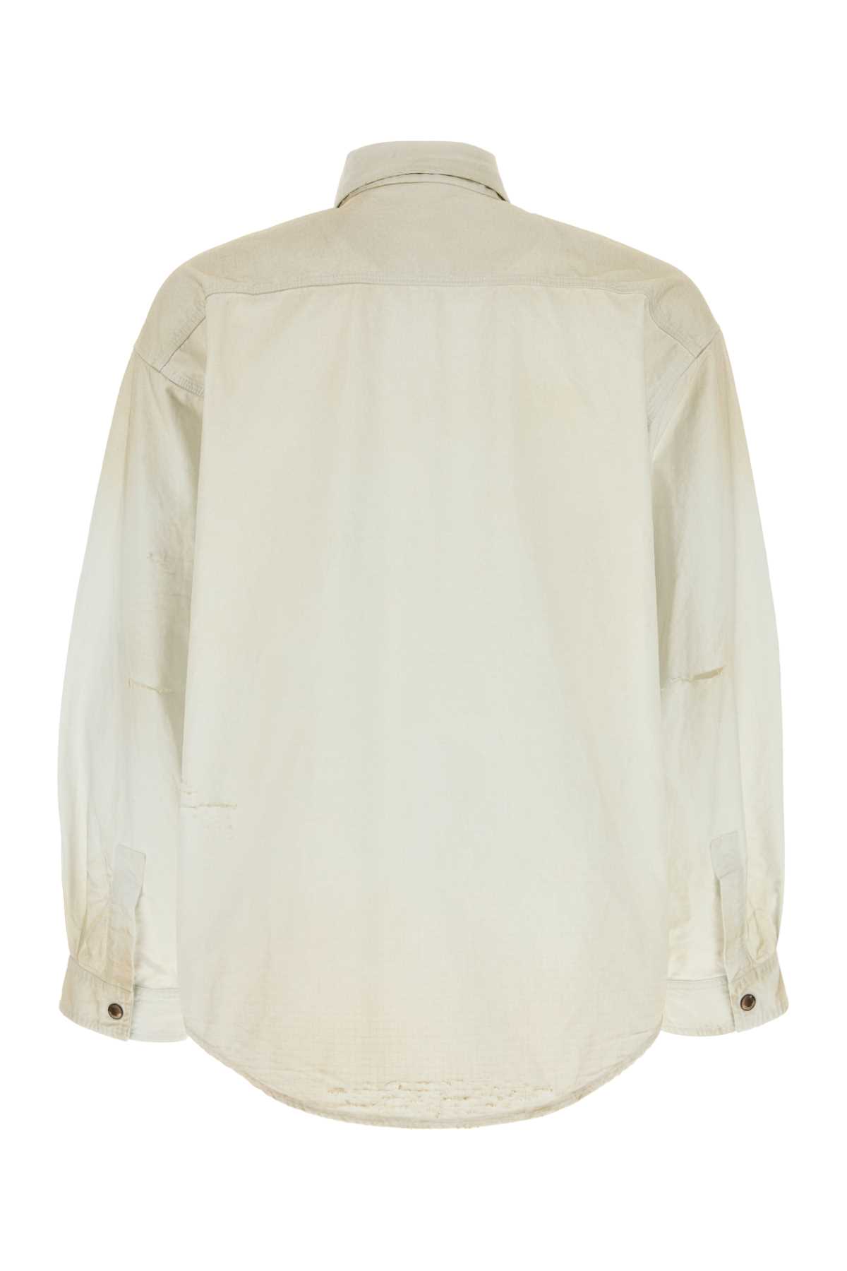 Balenciaga Long Sleeve Poplin Shirt With Chest Pockets In Multi