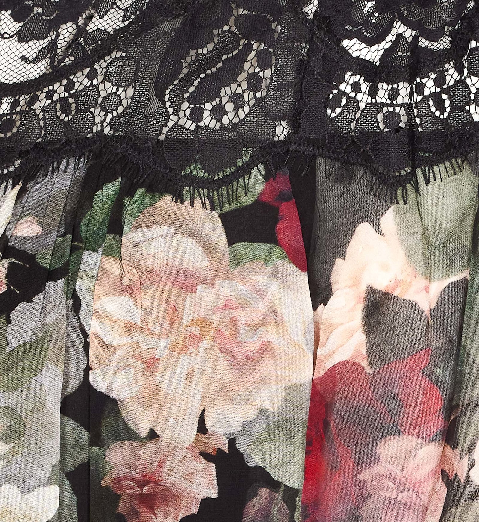 Zimmermann Hypnotic Lace Yoke Blouse In Black