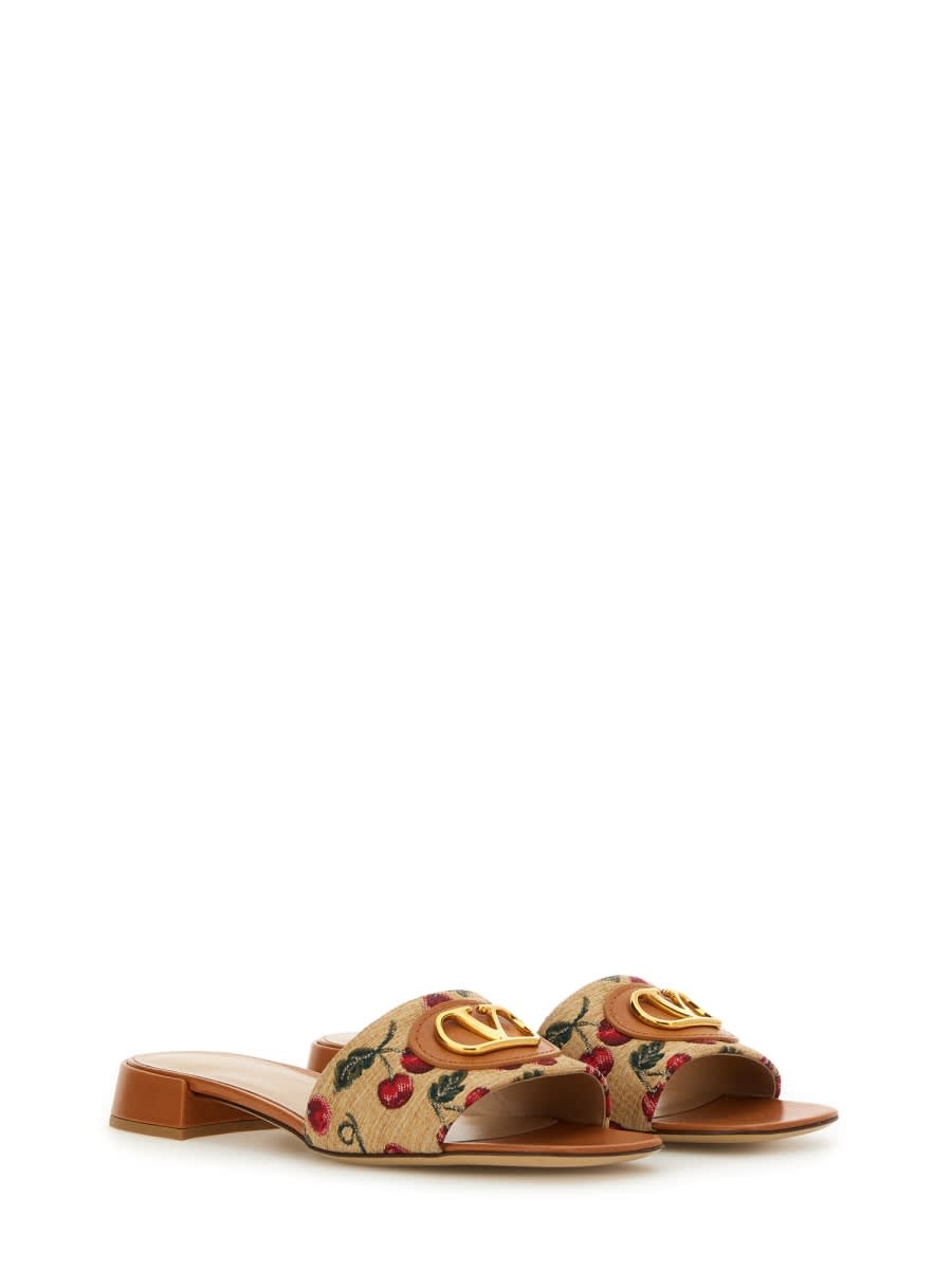 Valentino Garavani Vlogo Signature Slide Sandal In Multi