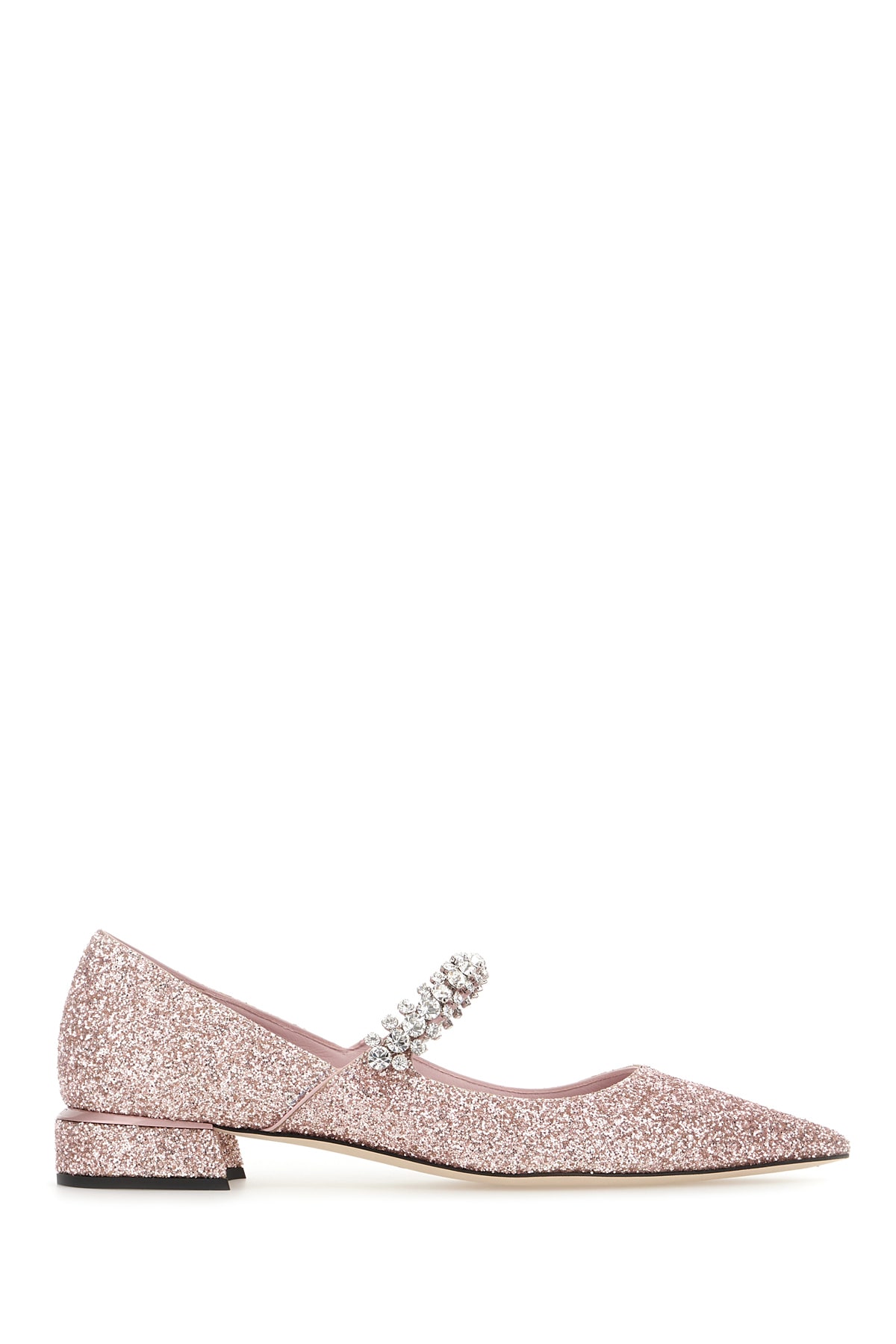 Jimmy Choo Embellished Leather Bing Pump Ballerinas In Rose