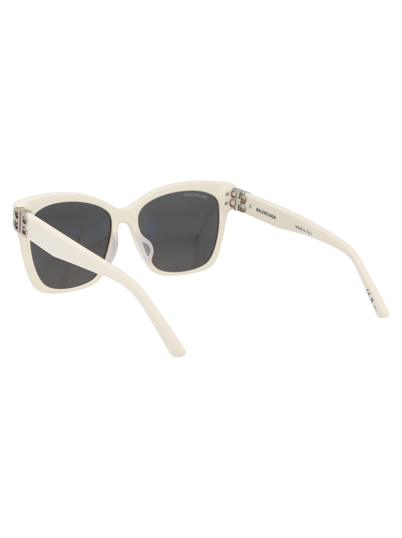 Shop Balenciaga Bb0102sa Sunglasses In 016 White Silver Silver