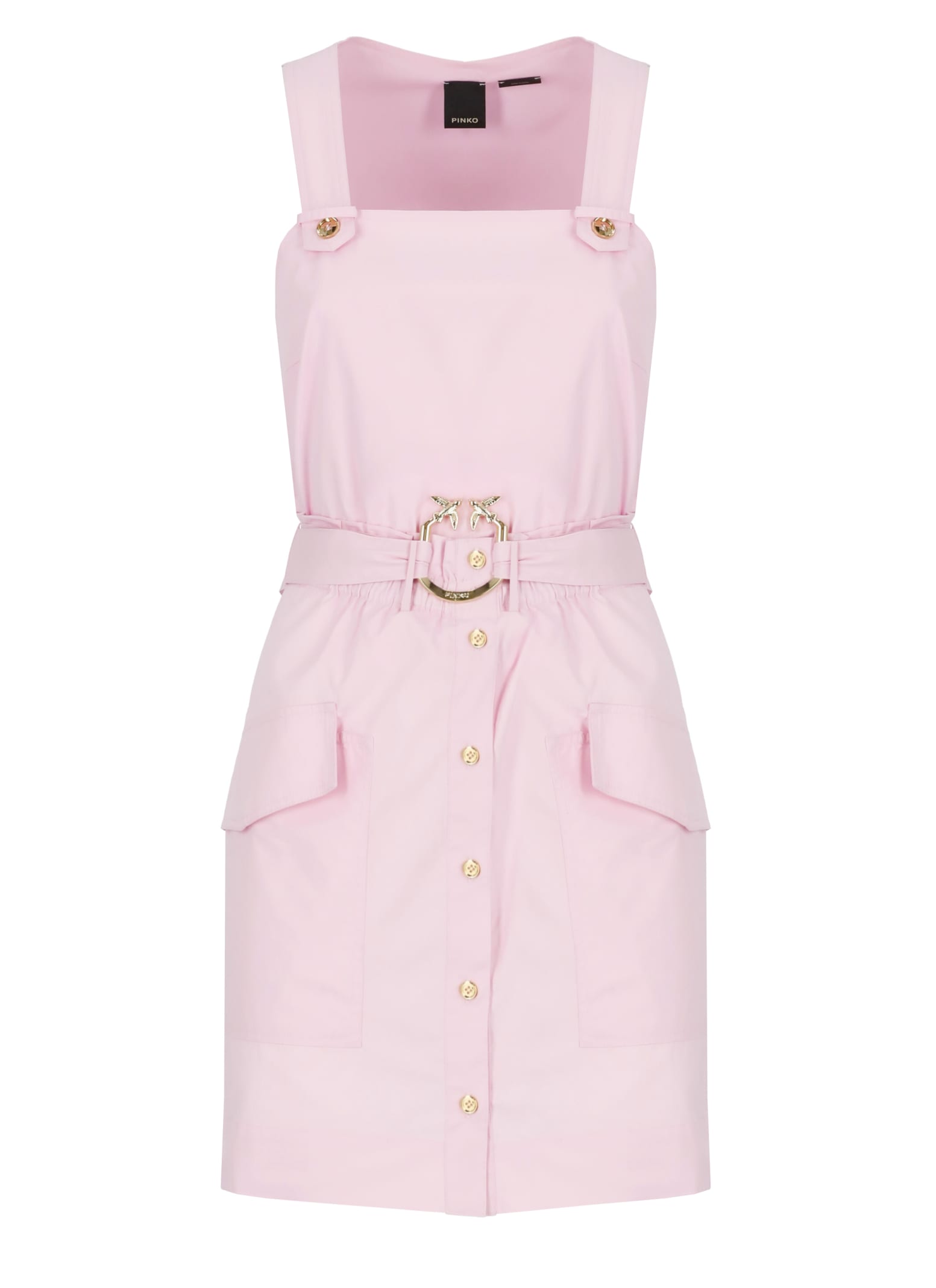 Shop Pinko Cotton Dress In Pink