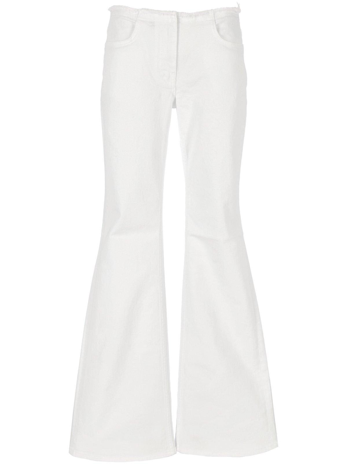 Shop Givenchy Low-rise Flared Jeans In White