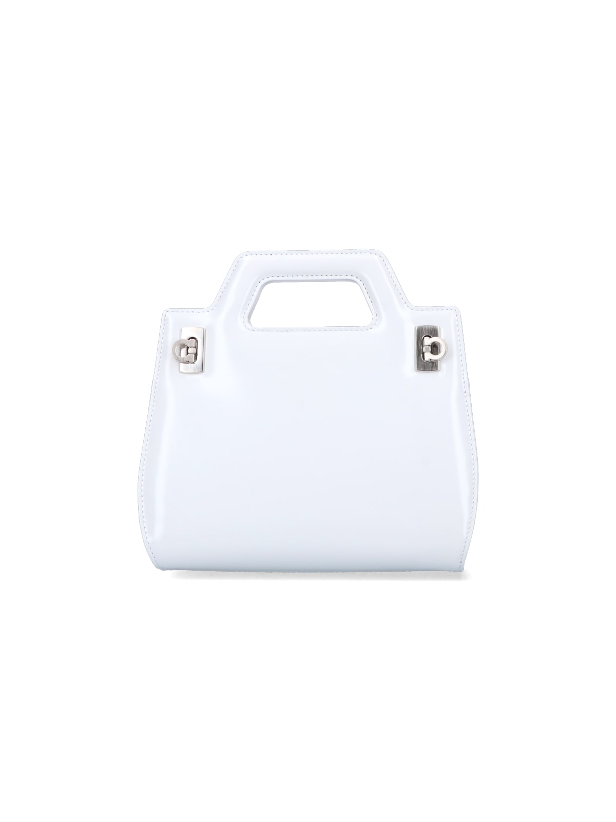 Shop Ferragamo Wanda Mini Bag In White