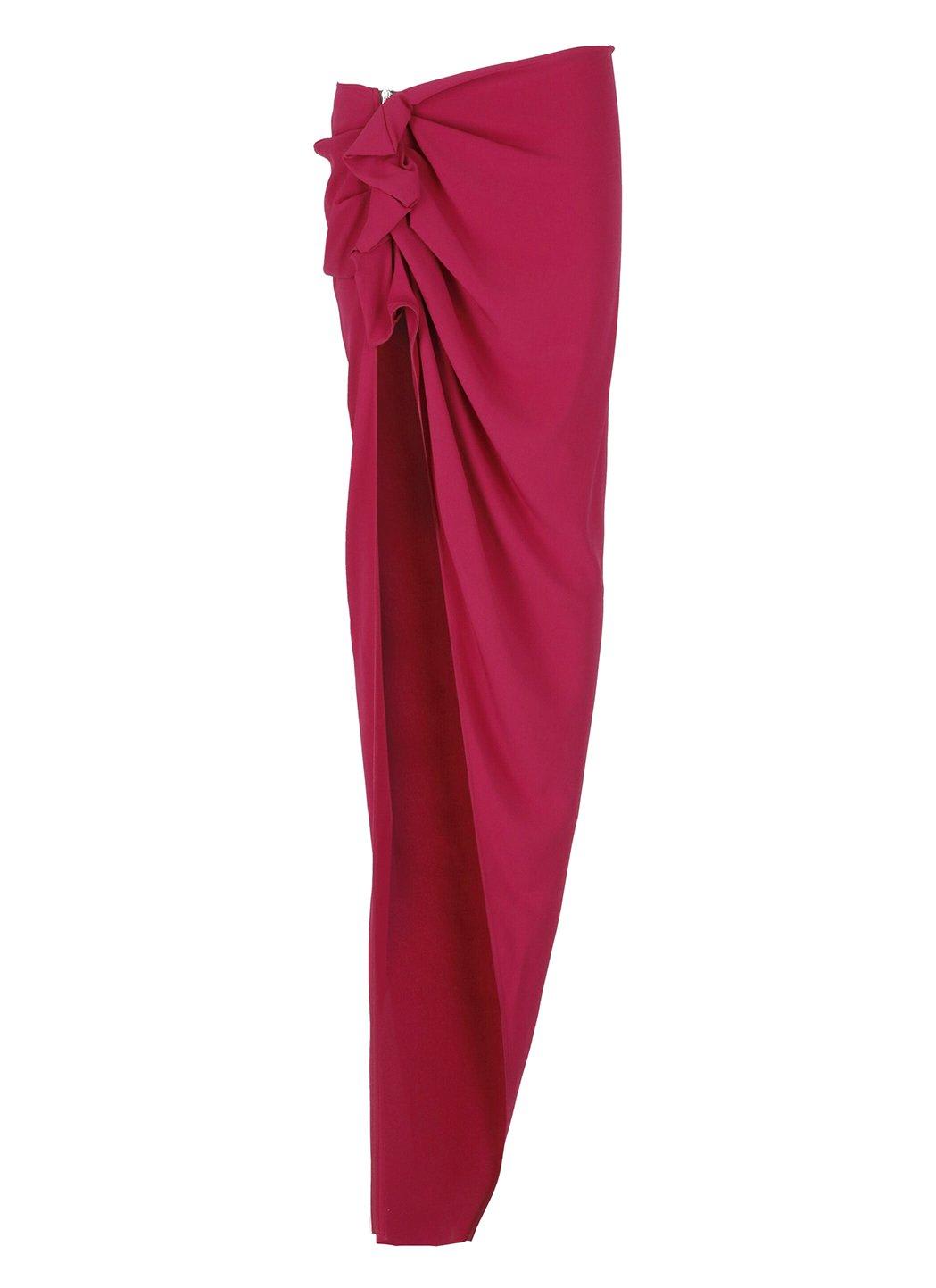 High-waisted Asymmetric Maxi Skirt